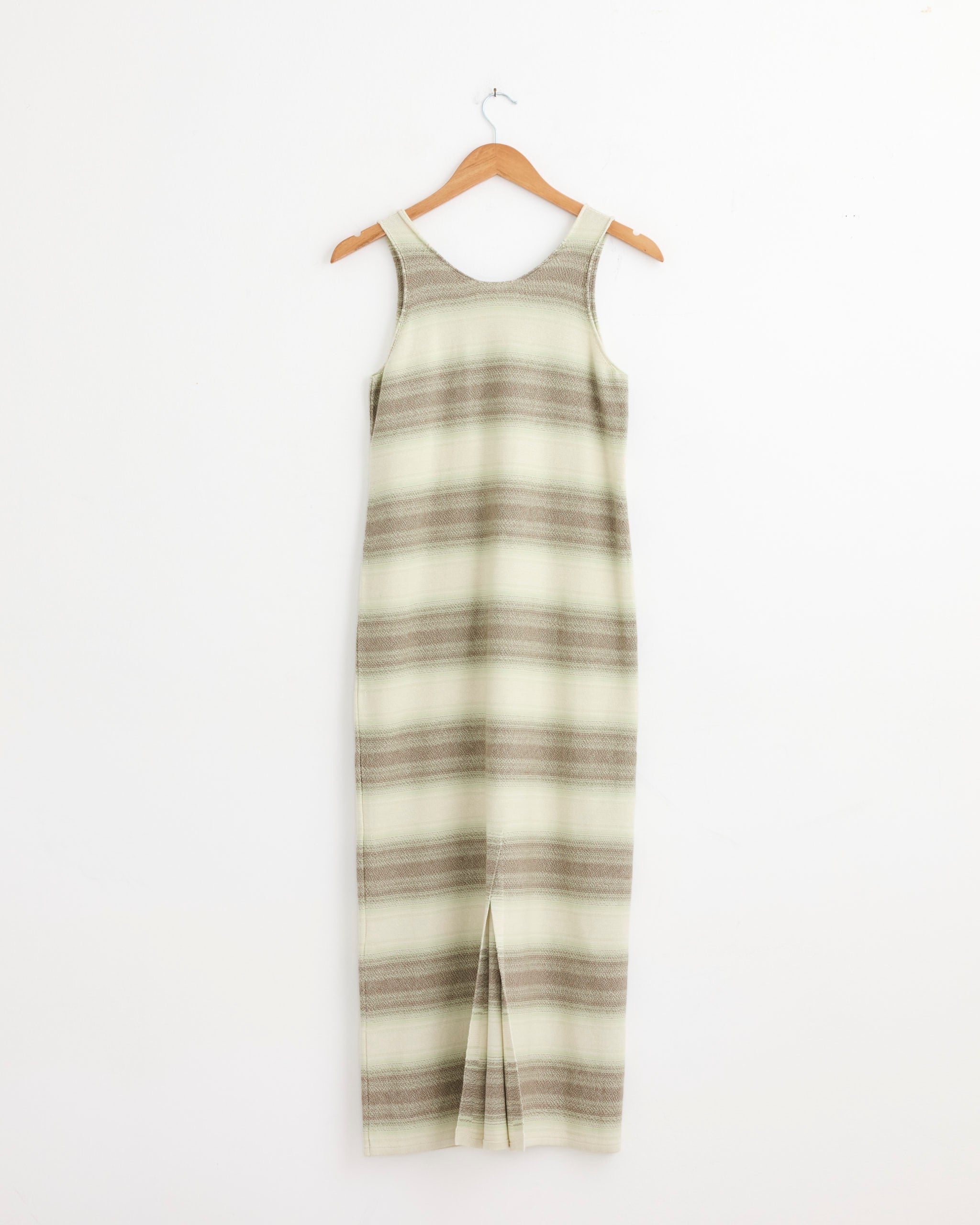 Auralee Cotton Silk Gradient Stripe Knit Dress Lime Grey Stripe - Lime Grey Stripe / 1 (281031)