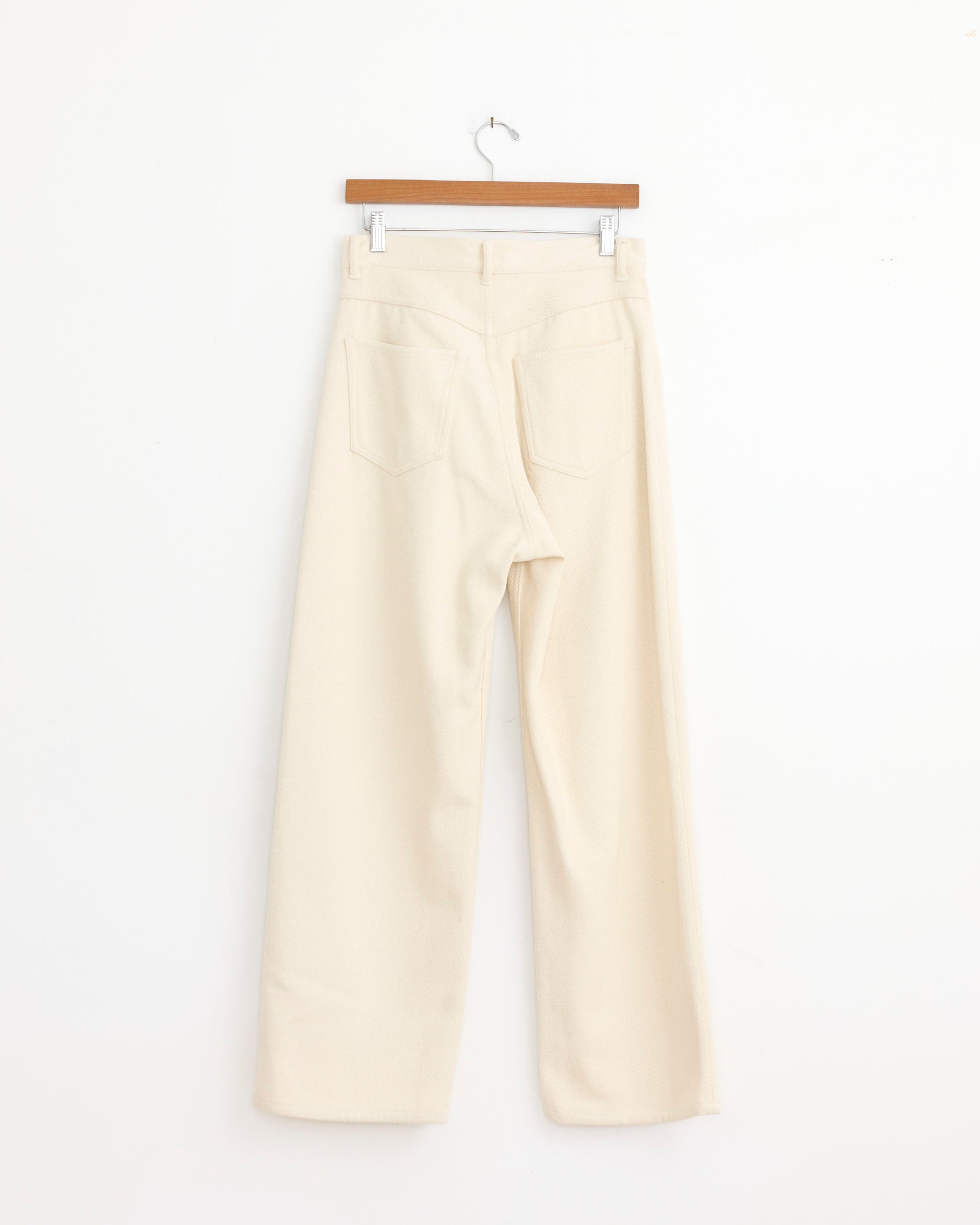 【CORNIER】SILK NEP DENIM PANT オフホワイト L SILK NEP DENIM PANTS for WOMEN｜WHITE – Cornier