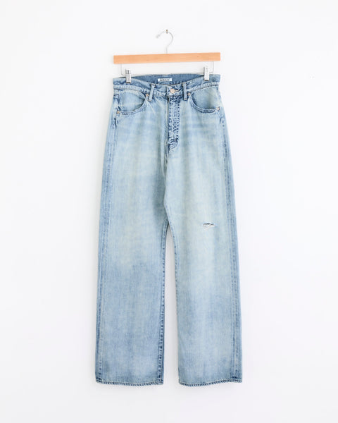 わ*ー様 AURALEE SELVEDGE LIGHT DENIM PANTS Faded Selvedge Light Denim Pant in Light Indigo