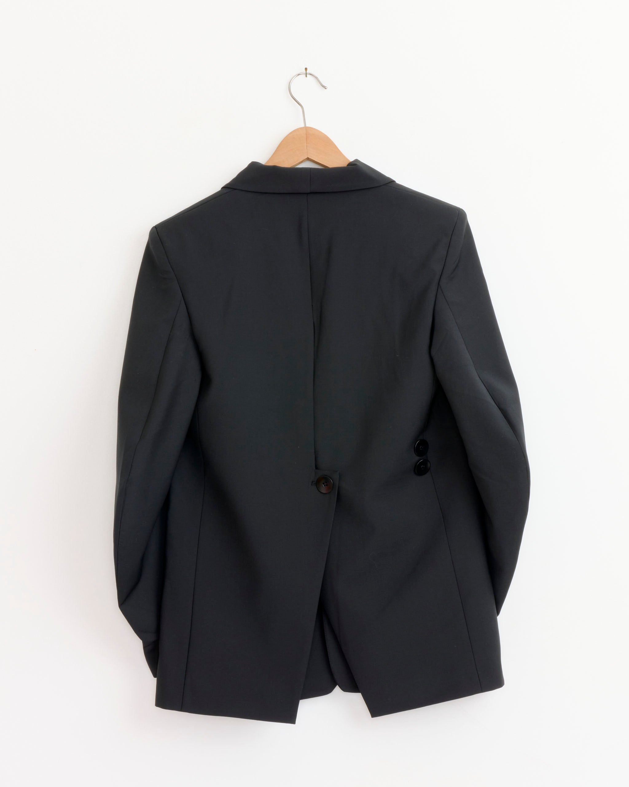 Tibi Tropical Wool Sculpted Blazer - Black / 0 (281274)