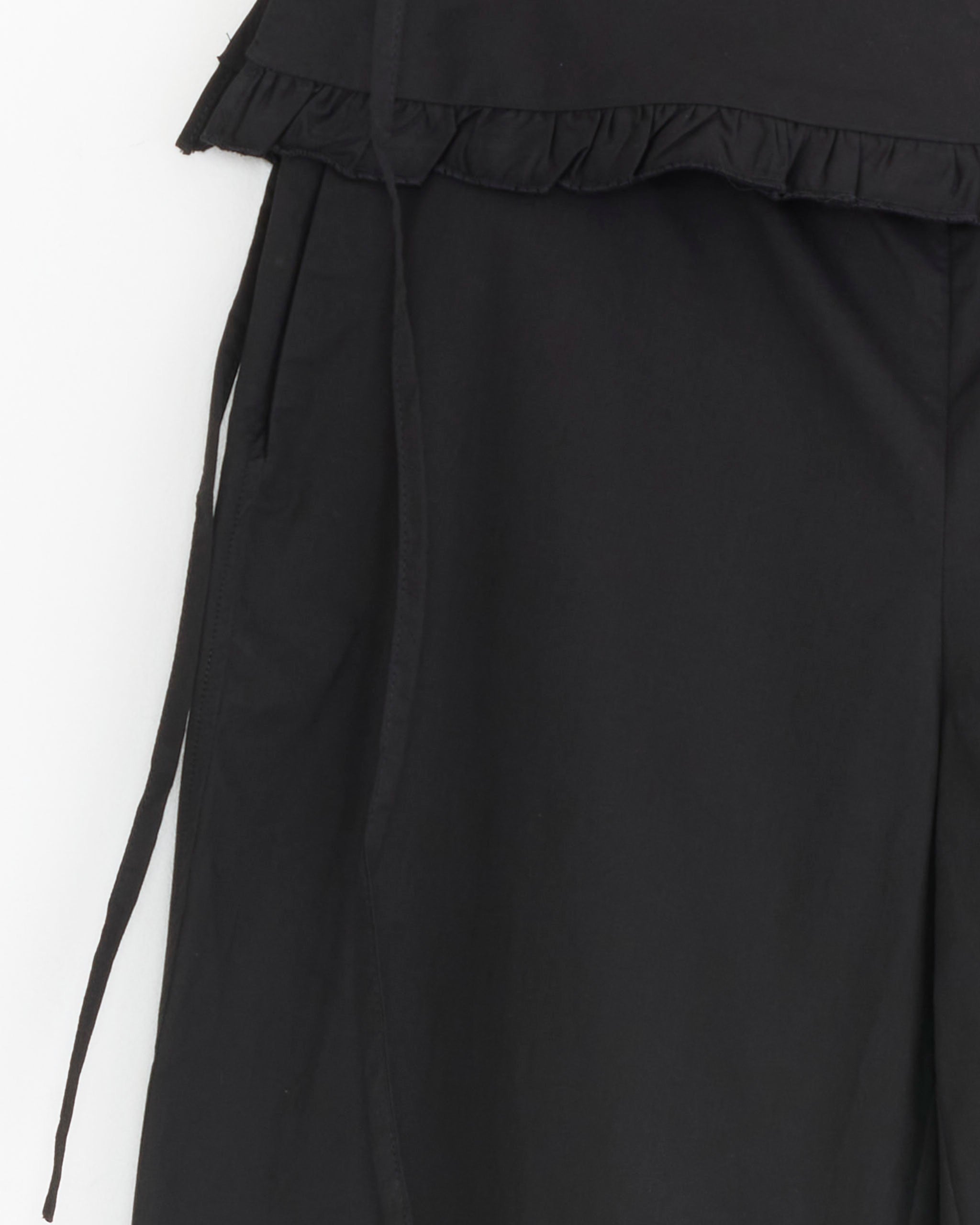 Flounce Belt Pant in Black