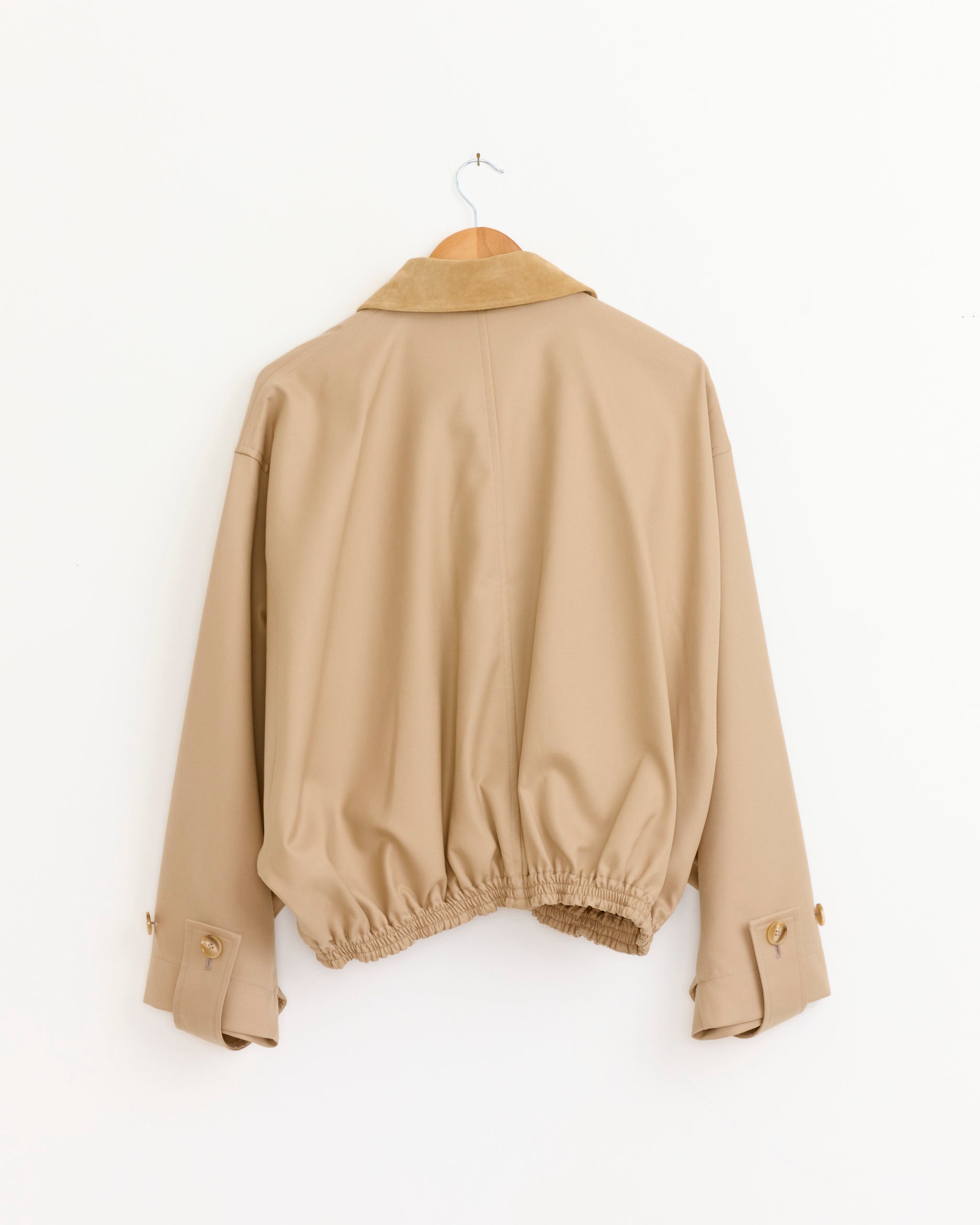 Róhe Suede Collar Blouson - Sand / 38 (281425)