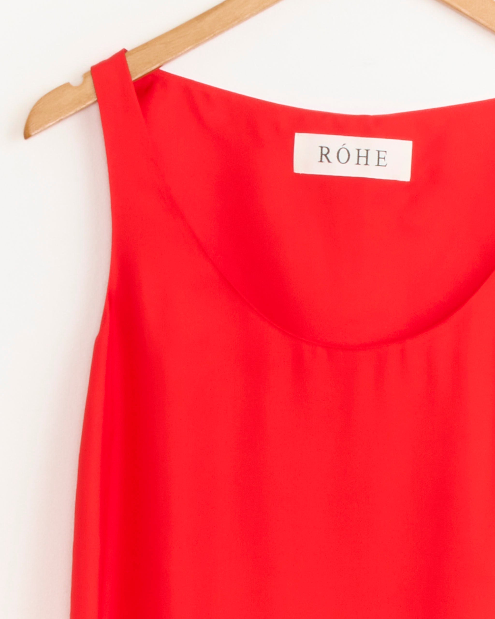 Silk Scoop Neck Dress in Red Silk Scoop Neck Dress in Red