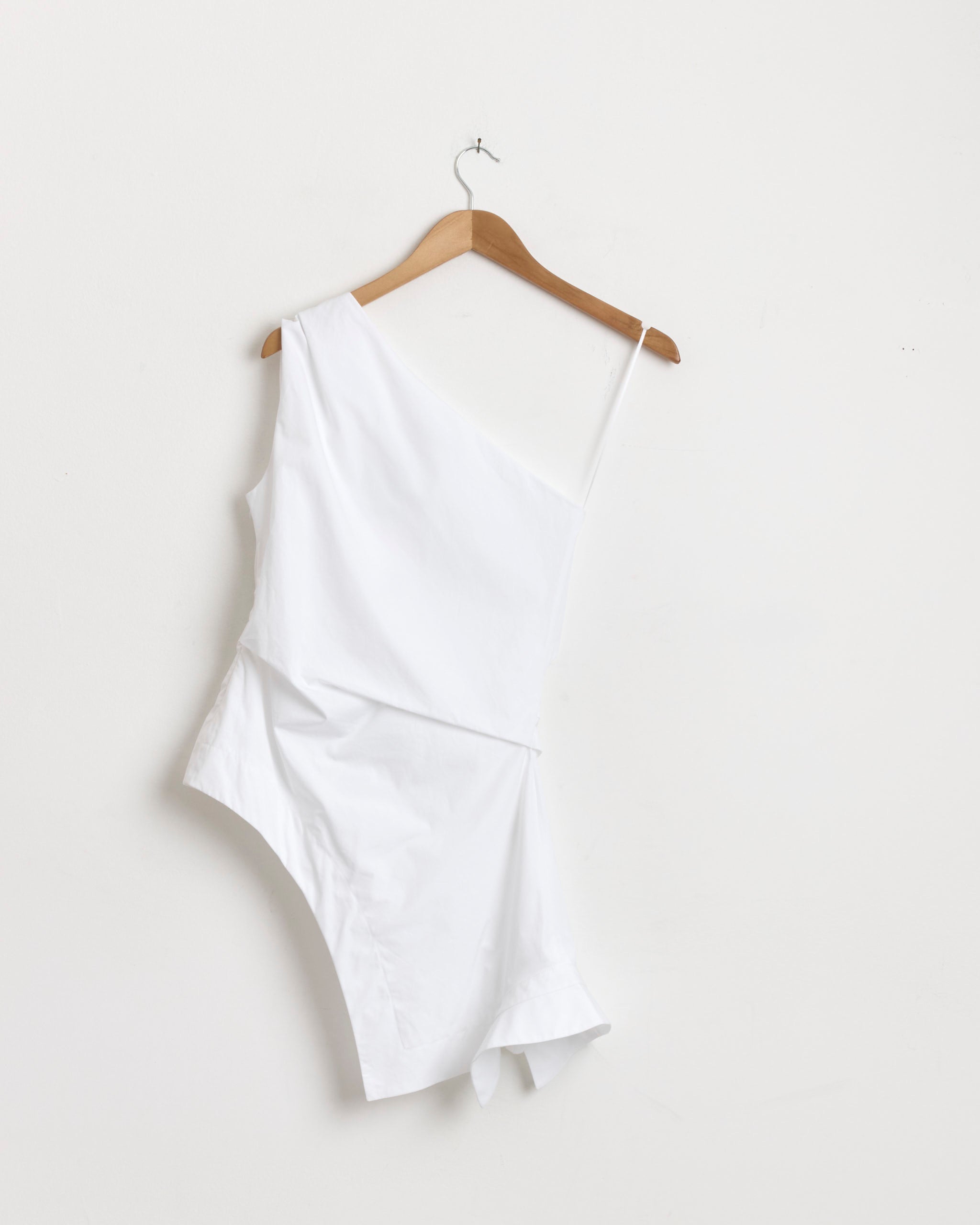 Róhe Reimagined One Shoulder Top - Optic White / 34 (281435)
