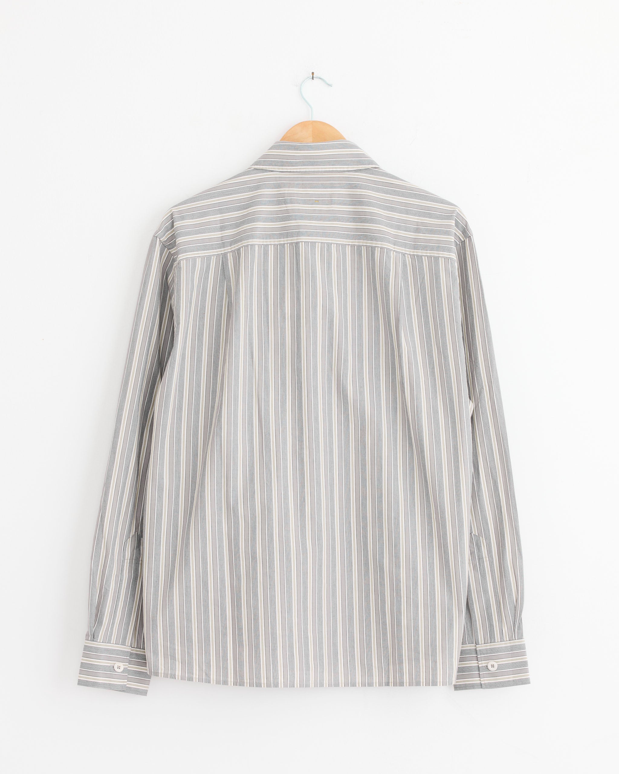 Overall Shirt in Off White/Grey/Zest