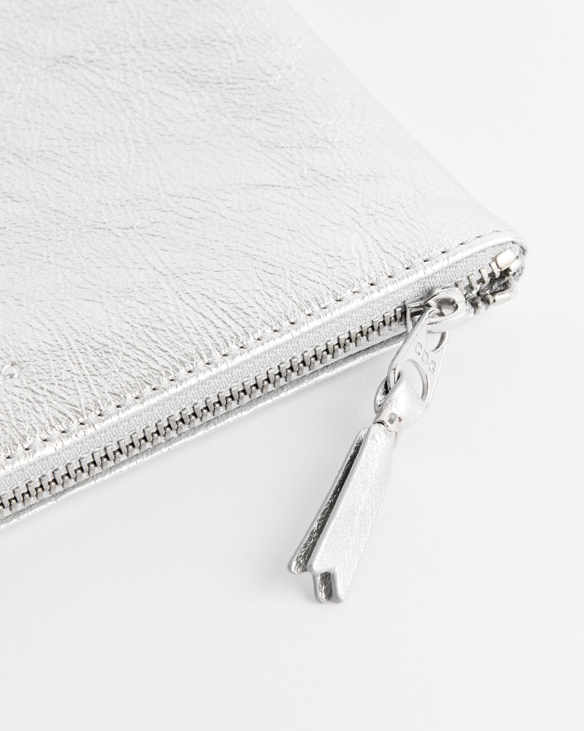 Large Zip Pouch in Silver