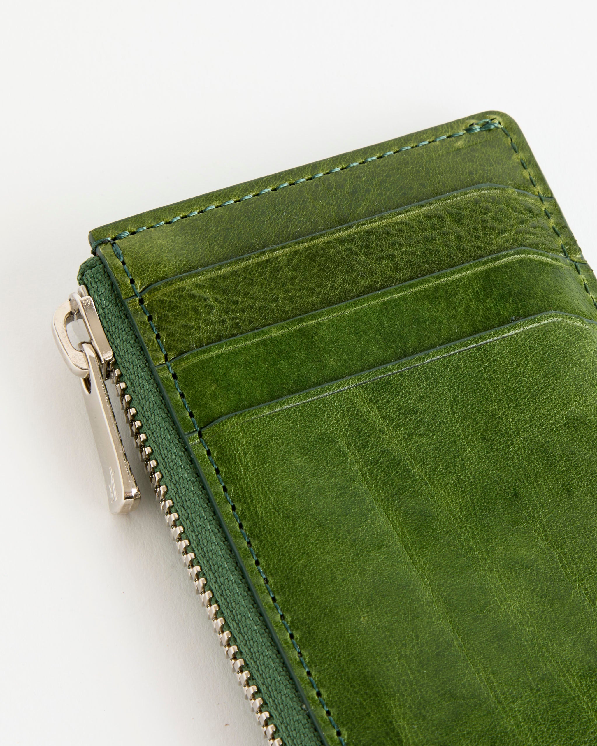 L Zip Wallet in Lime Green