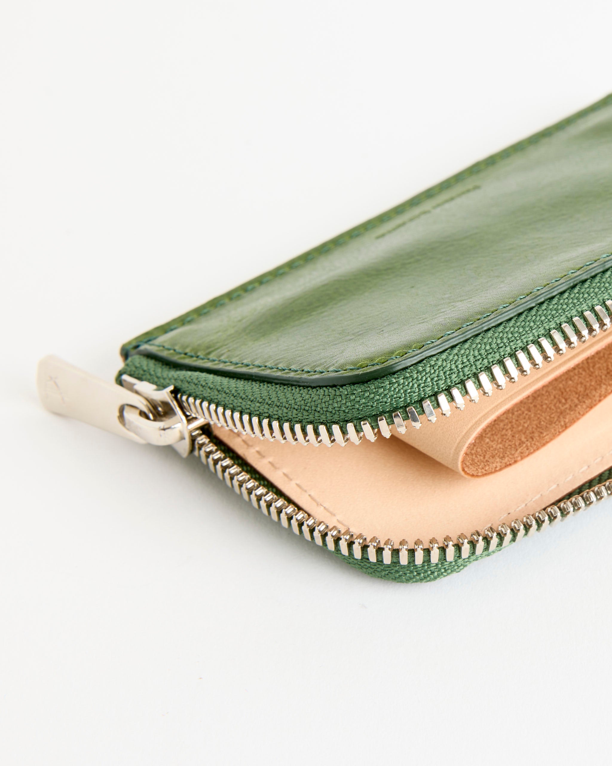 L Zip Wallet in Lime Green