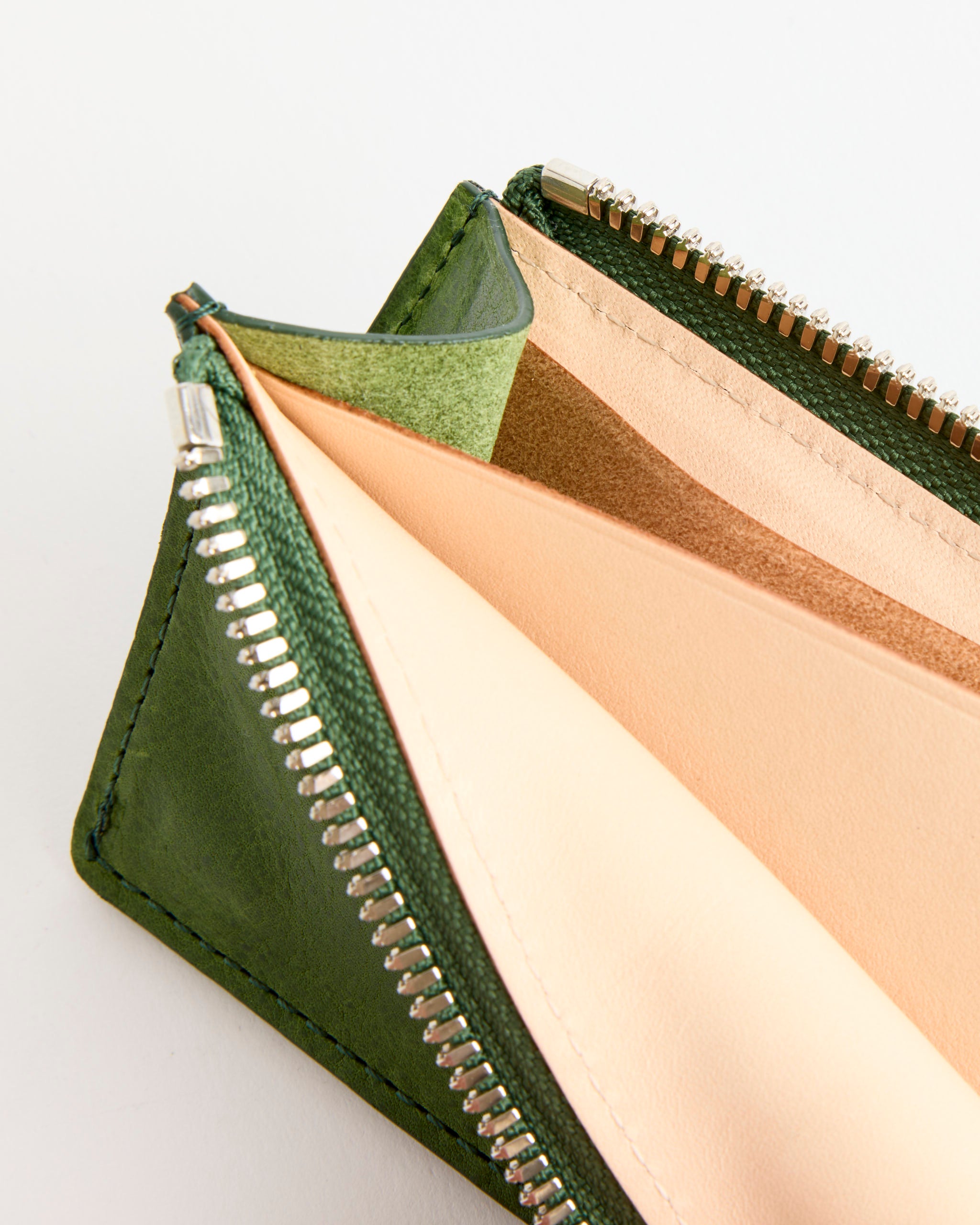 L Zip Wallet in Lime Green
