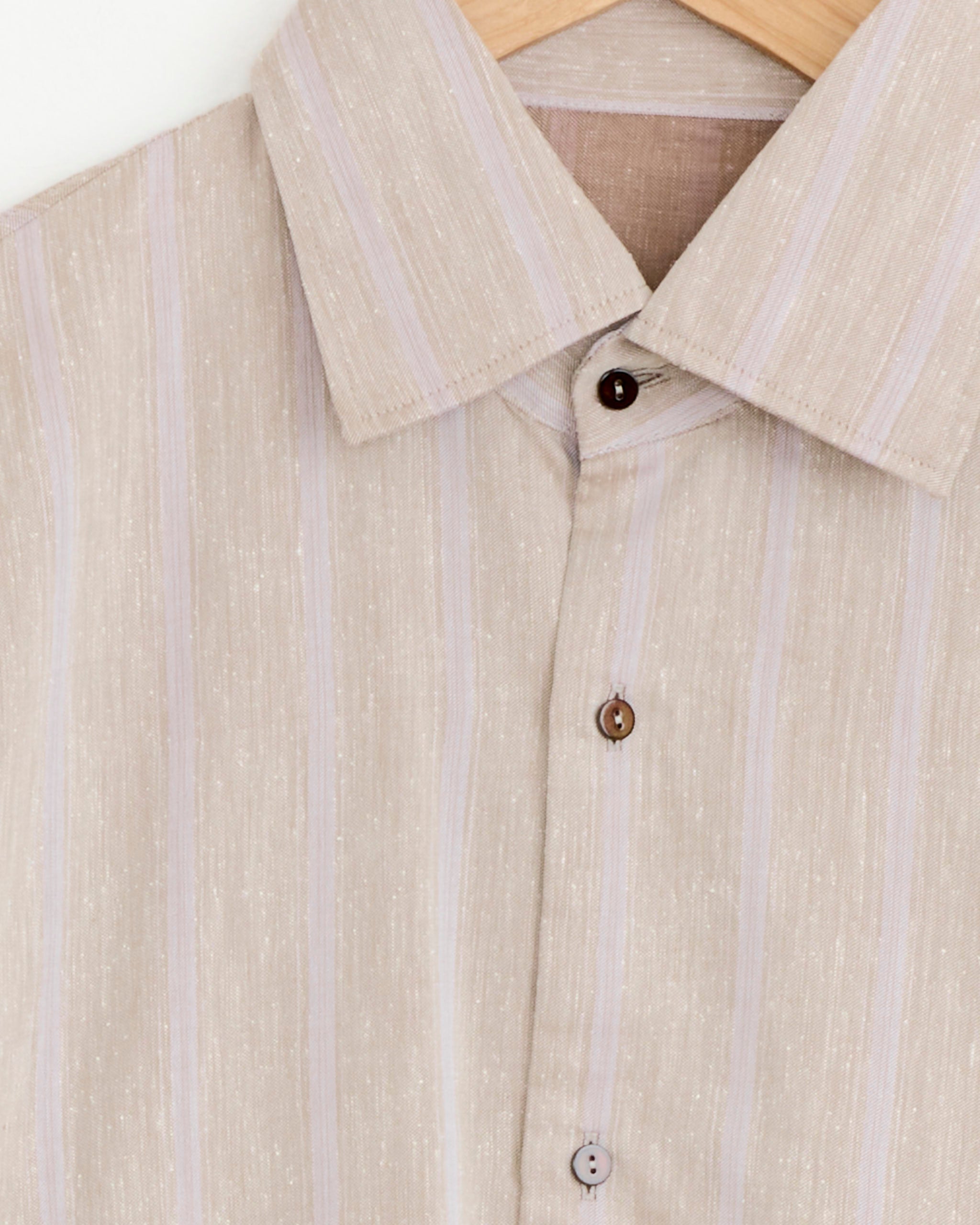 Spread Collar Shirt in Fig Tonal Stripe Spread Collar Shirt in Fig Tonal Stripe