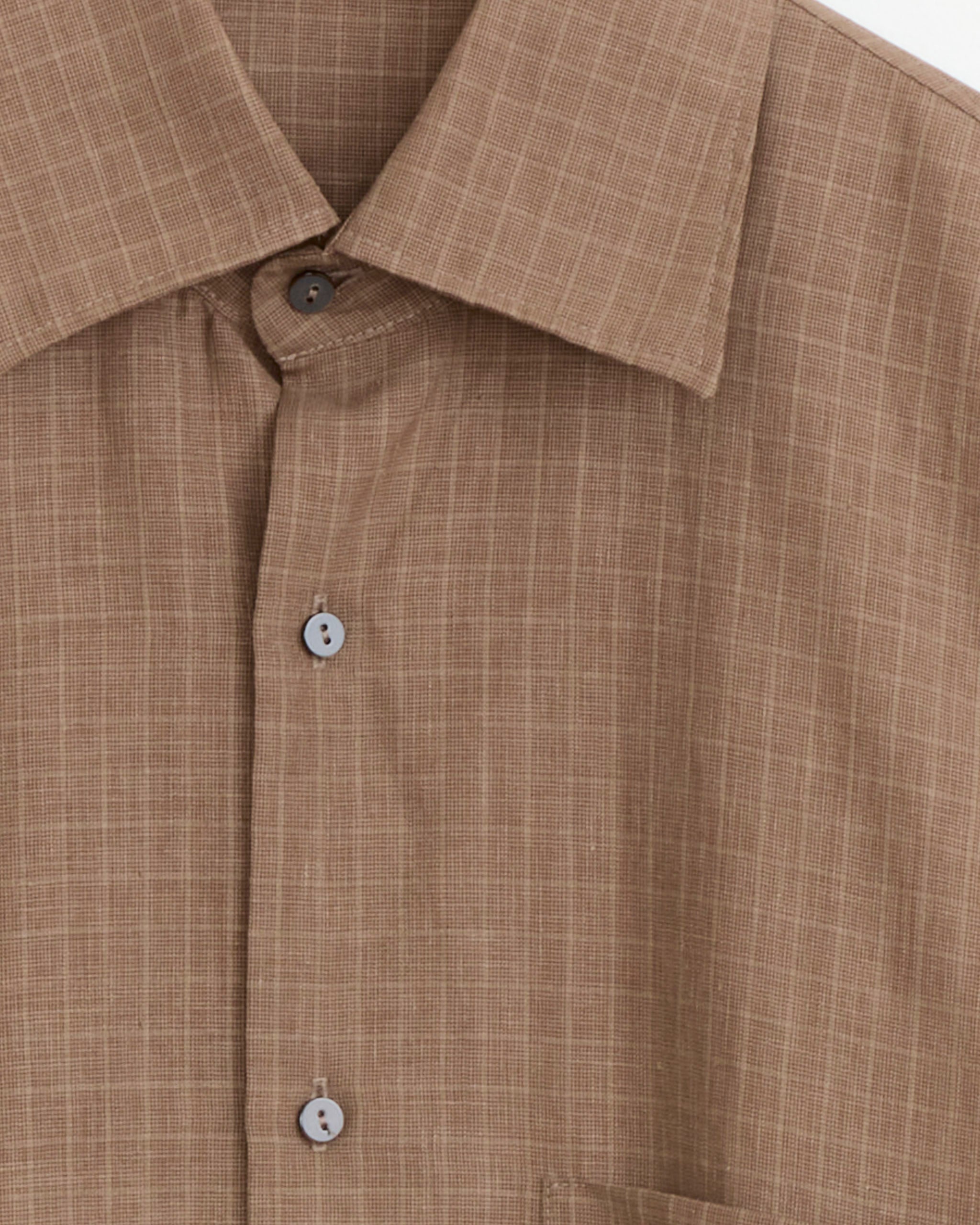 Spread Collar Shirt in Brown Spread Collar Shirt in Brown