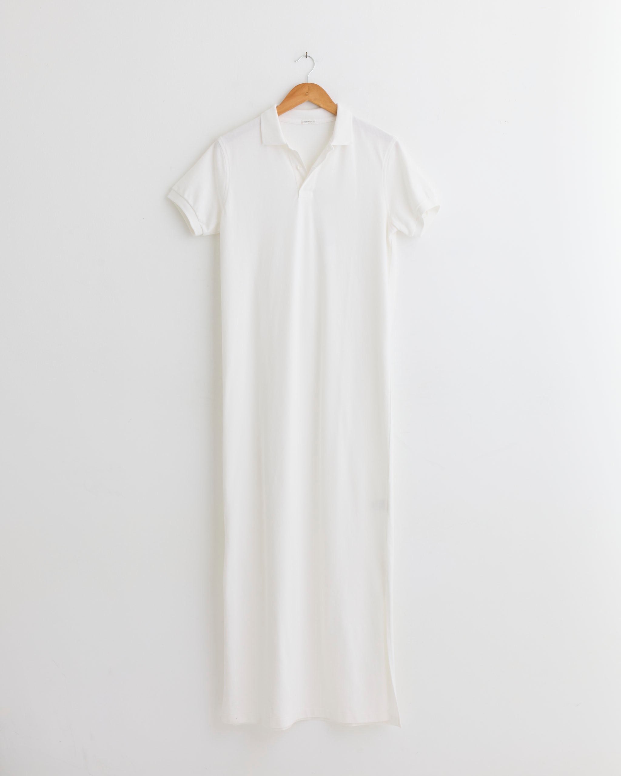 Comoli Piqué Polo Dress - White / 1 (282263)