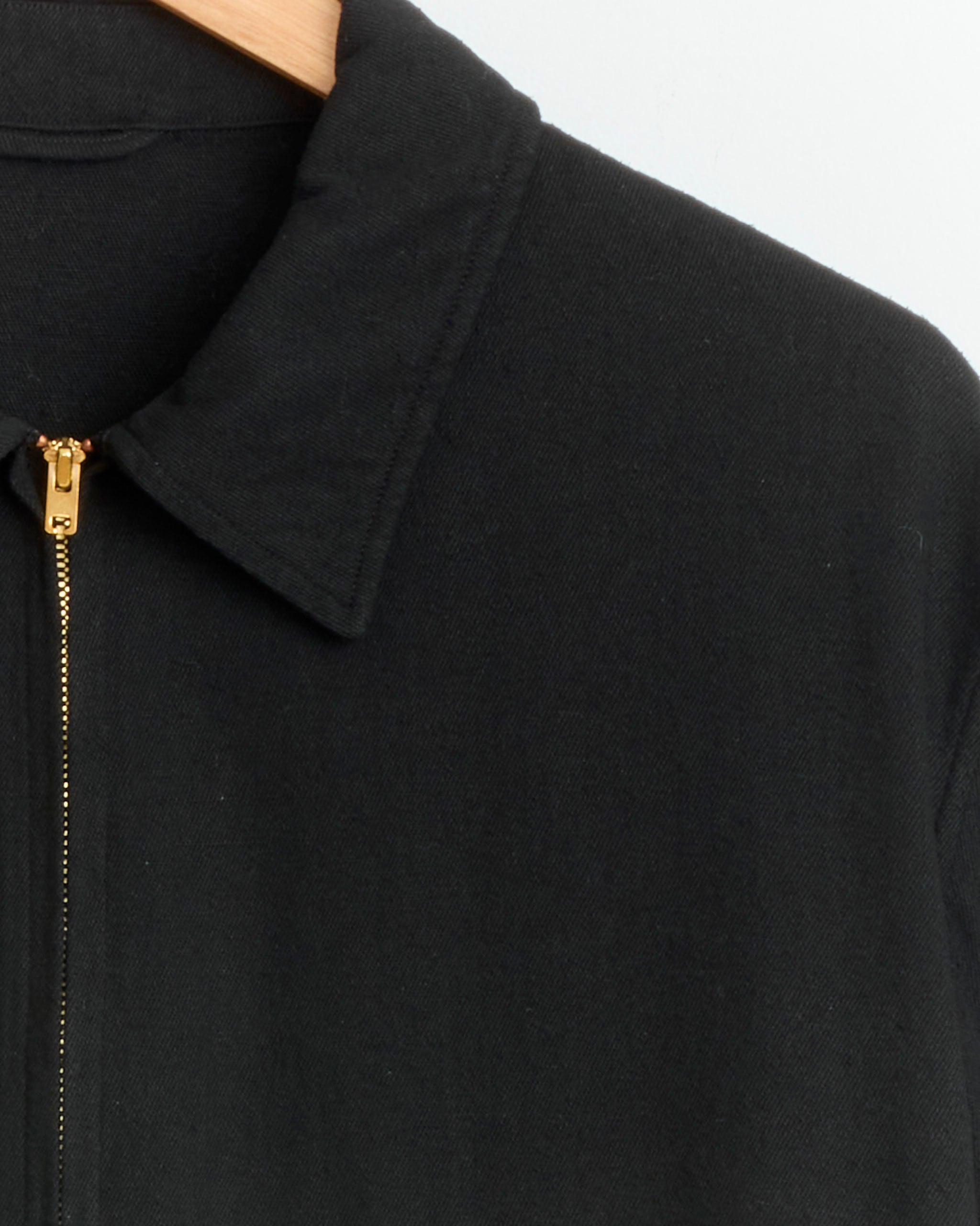 ジャケット・アウター COMOLI SILK NEP ZIP SHORT JACKET 2 Silk Nep Zip Short Jacket in Black