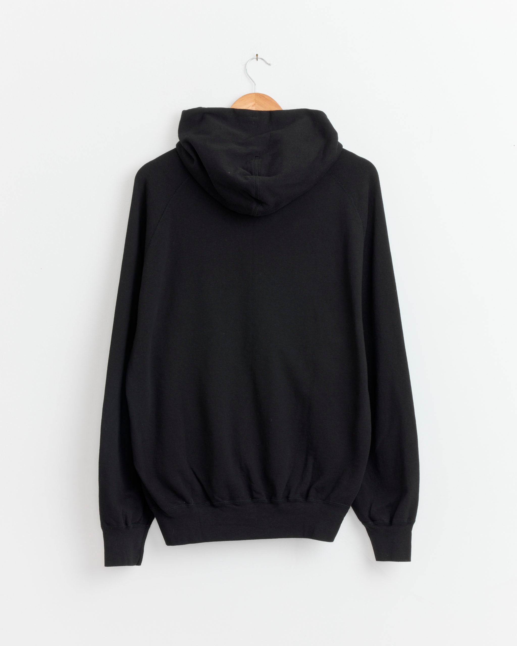 Comoli LW Cotton Fleece Zip Hoodie - Black / 2 (282282)