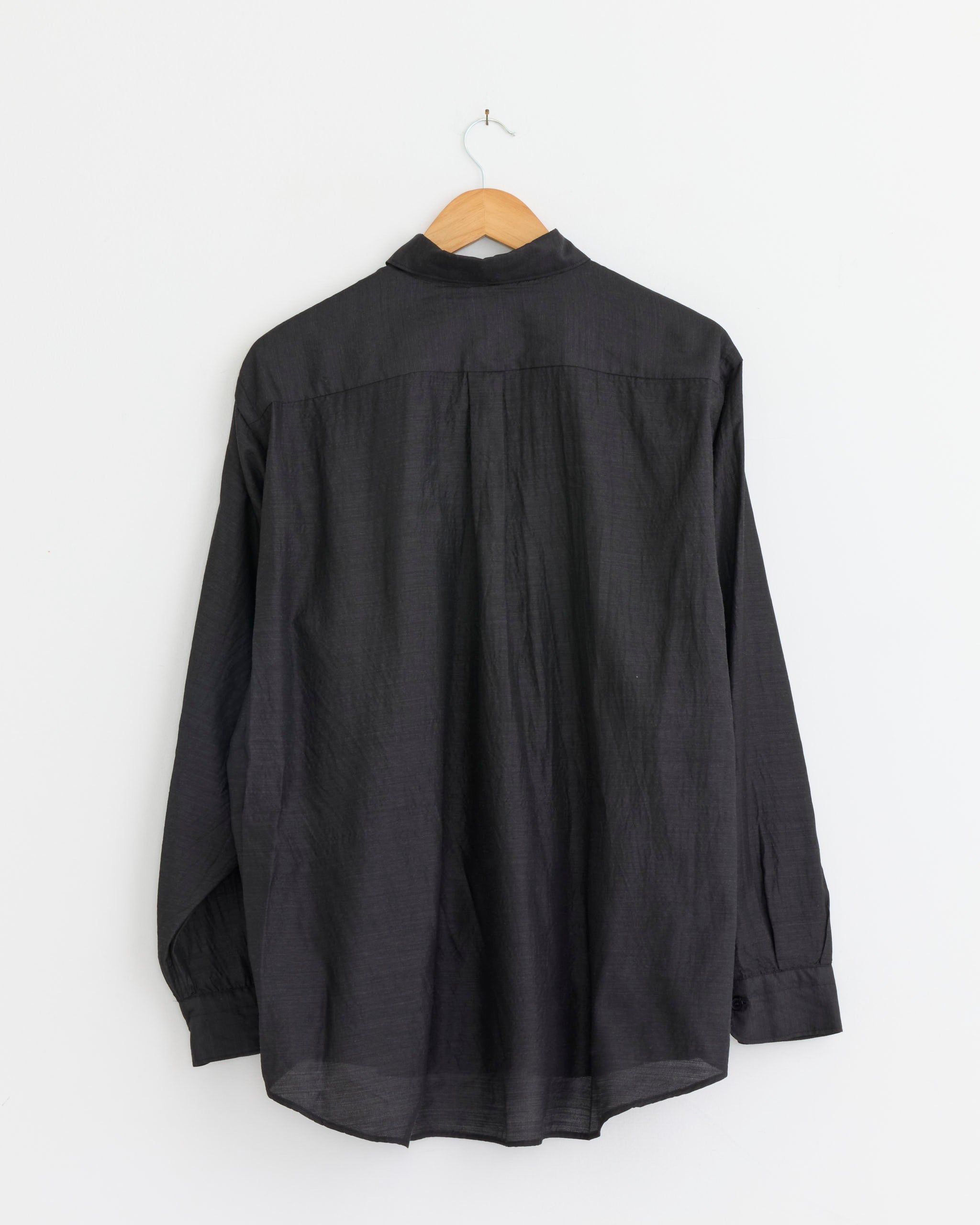 Comoli Wool Silk Shirt - Charcoal / 2 (282300)