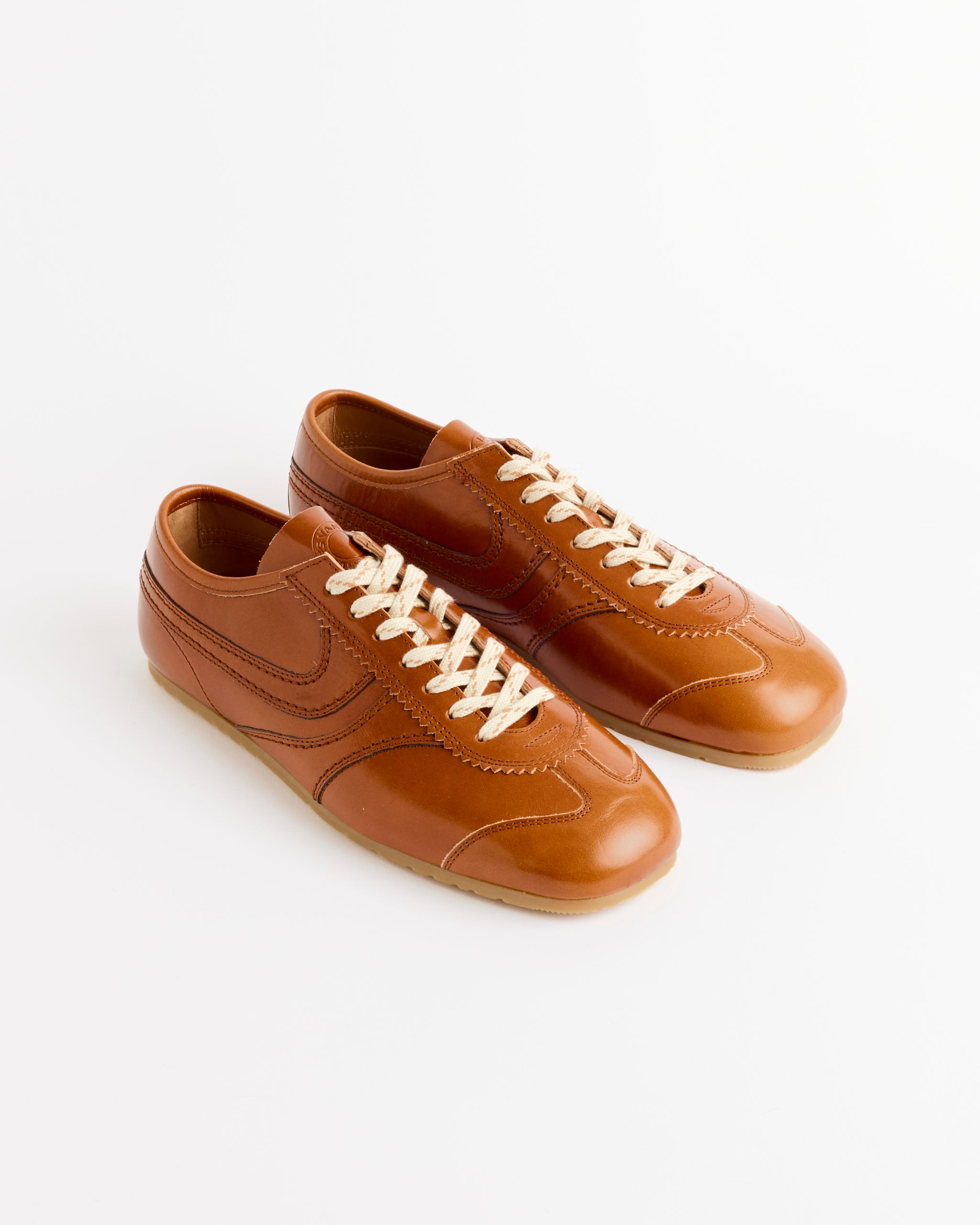Leather Sneaker in Cognac