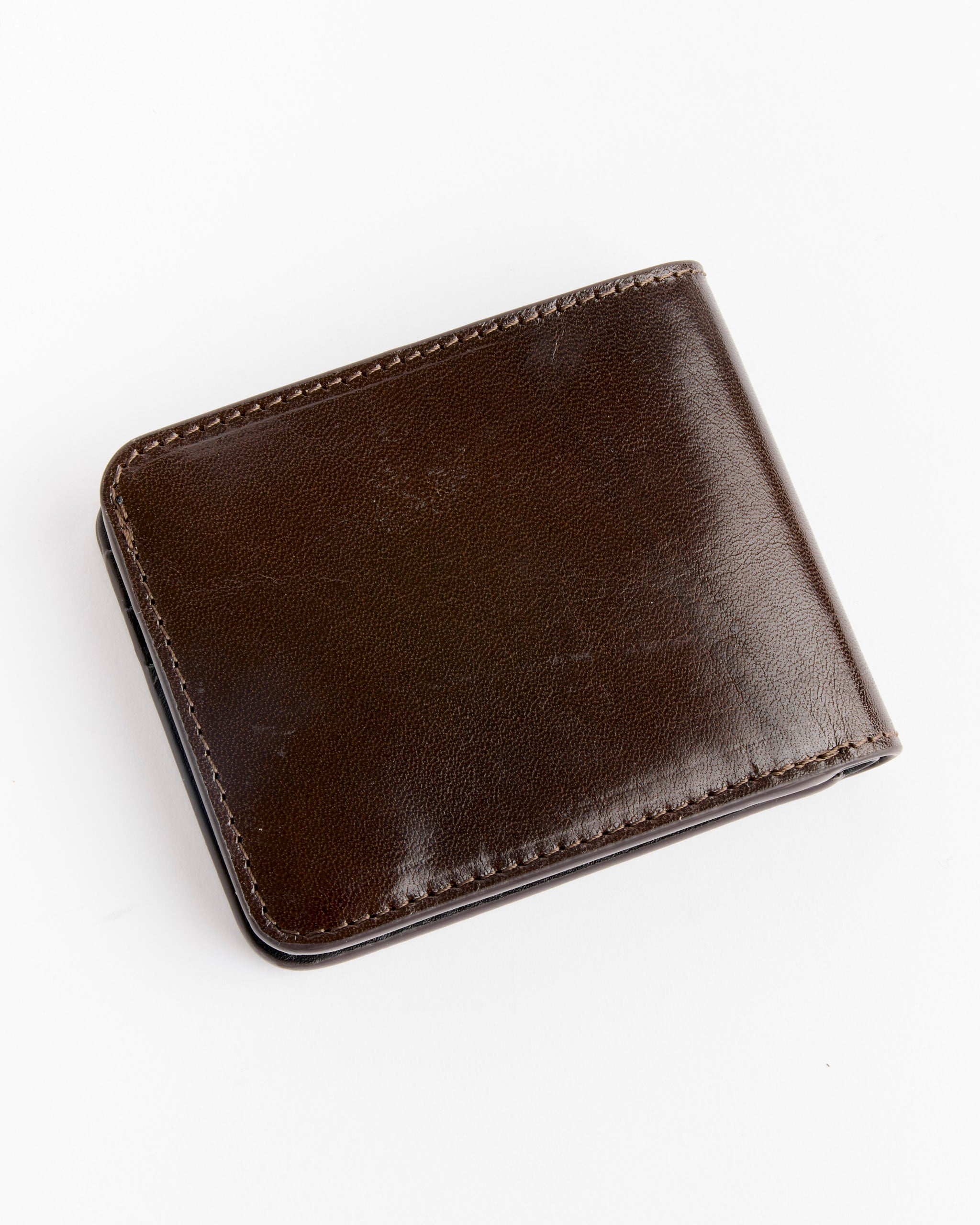 A closed Dries Van Noten Bifold Wallet in dark grey with visible stitching, displayed on a white background.