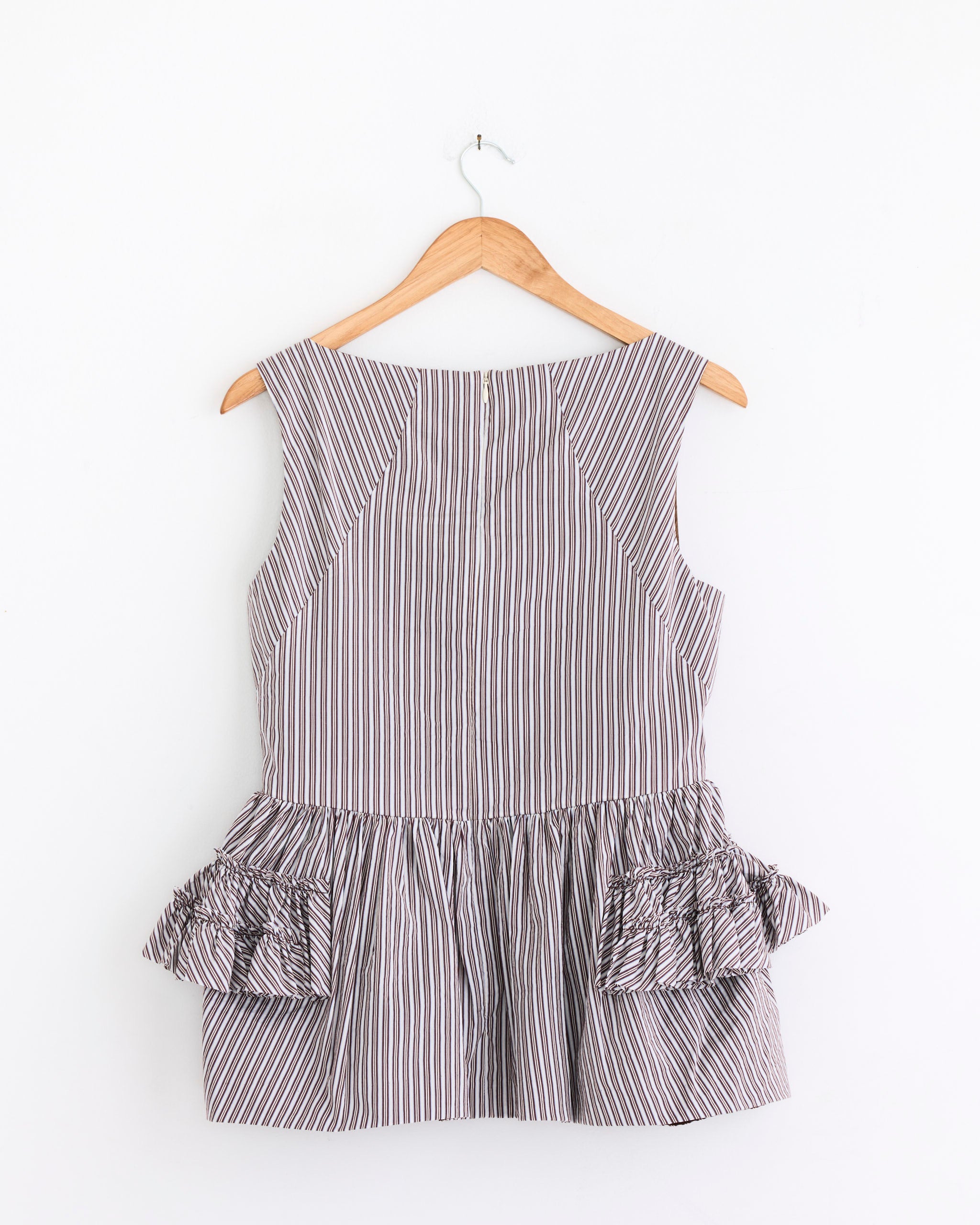 Ruffled Top in Brown
