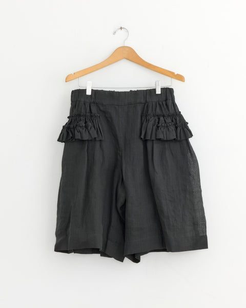 Ruffled Shorts in Black