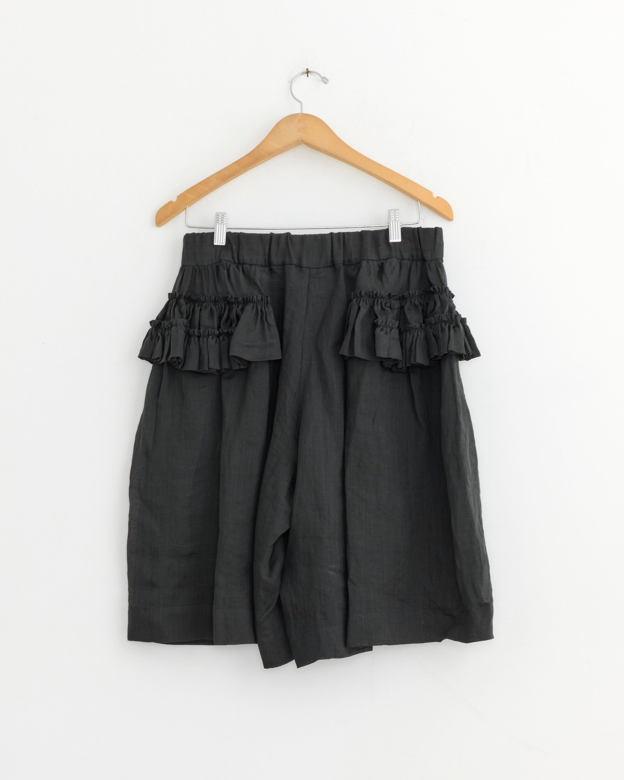 Ruffled Shorts in Black