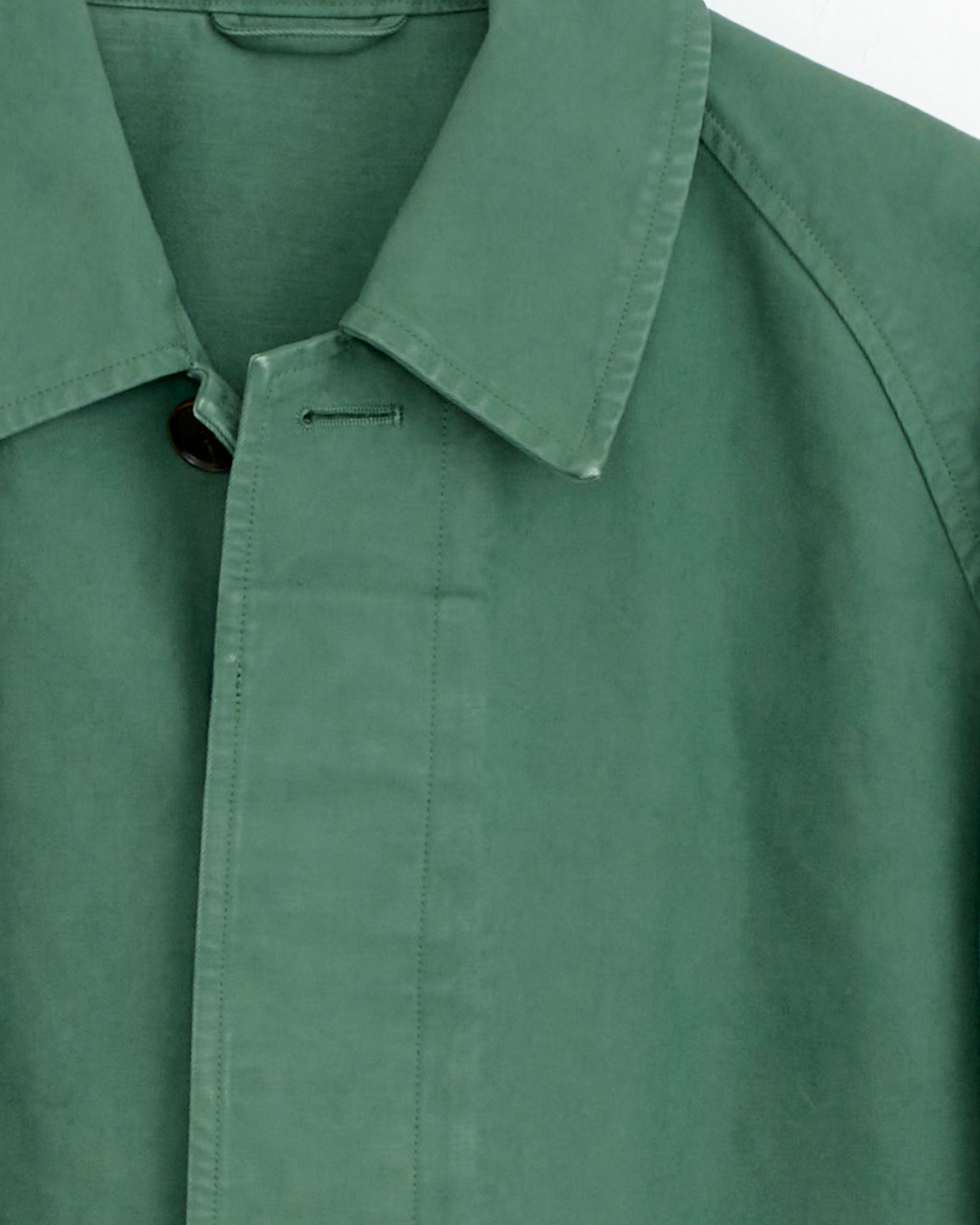 Garment Dyed Short Coat in Forest Green