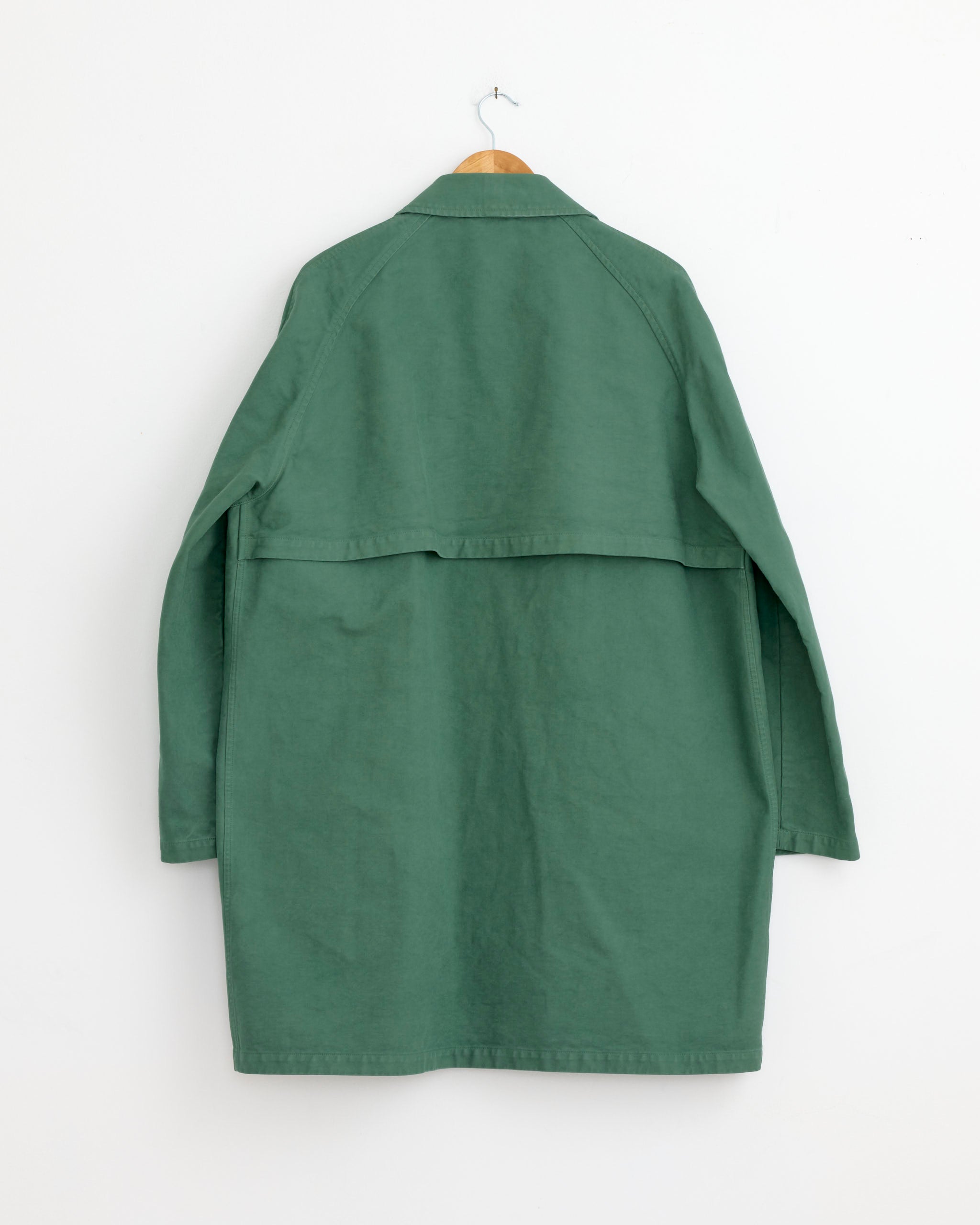 Garment Dyed Short Coat in Forest Green