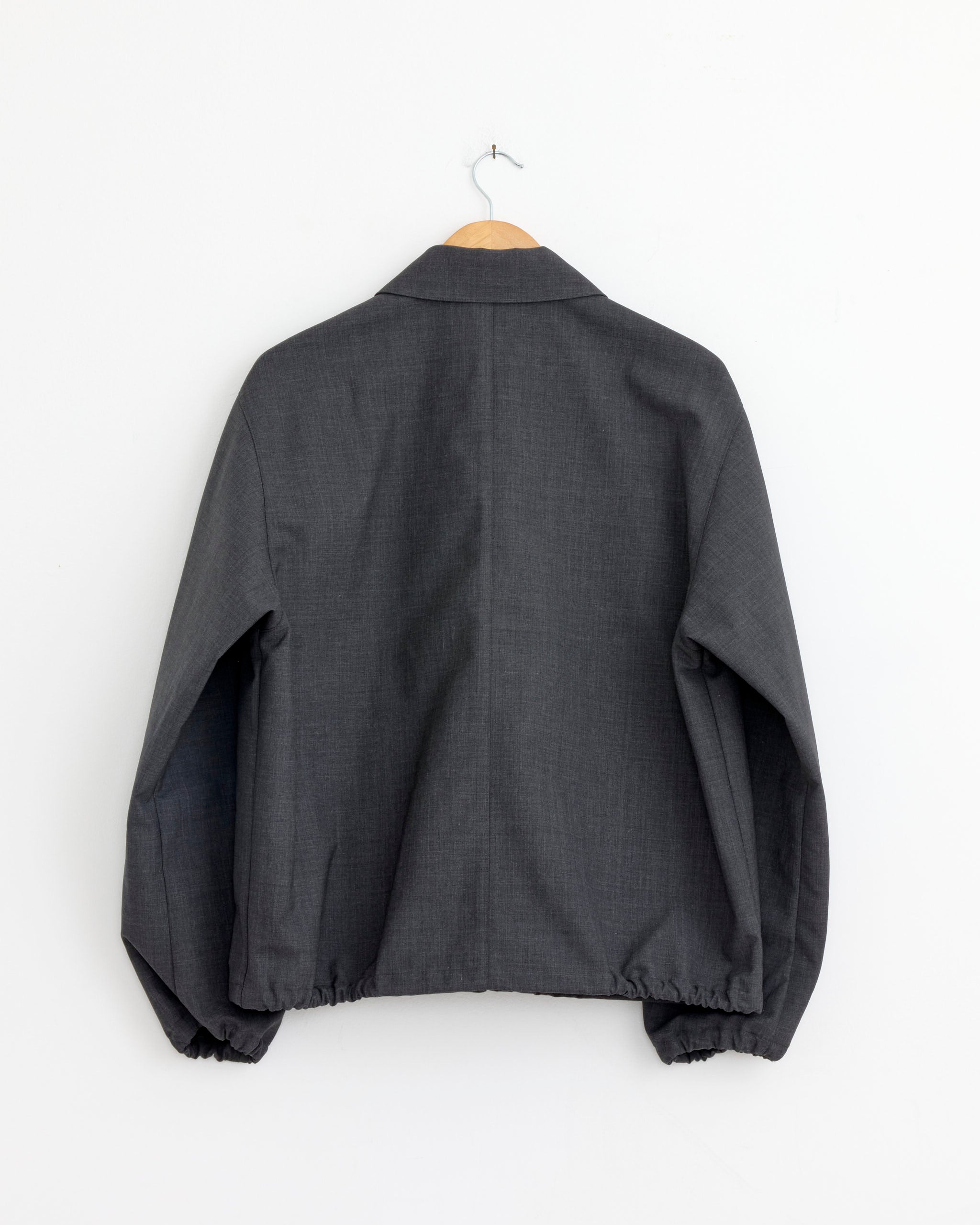 Auralee Bonded Tropical Wool Zip Blouson - Top Charcoal / 4 (282647)