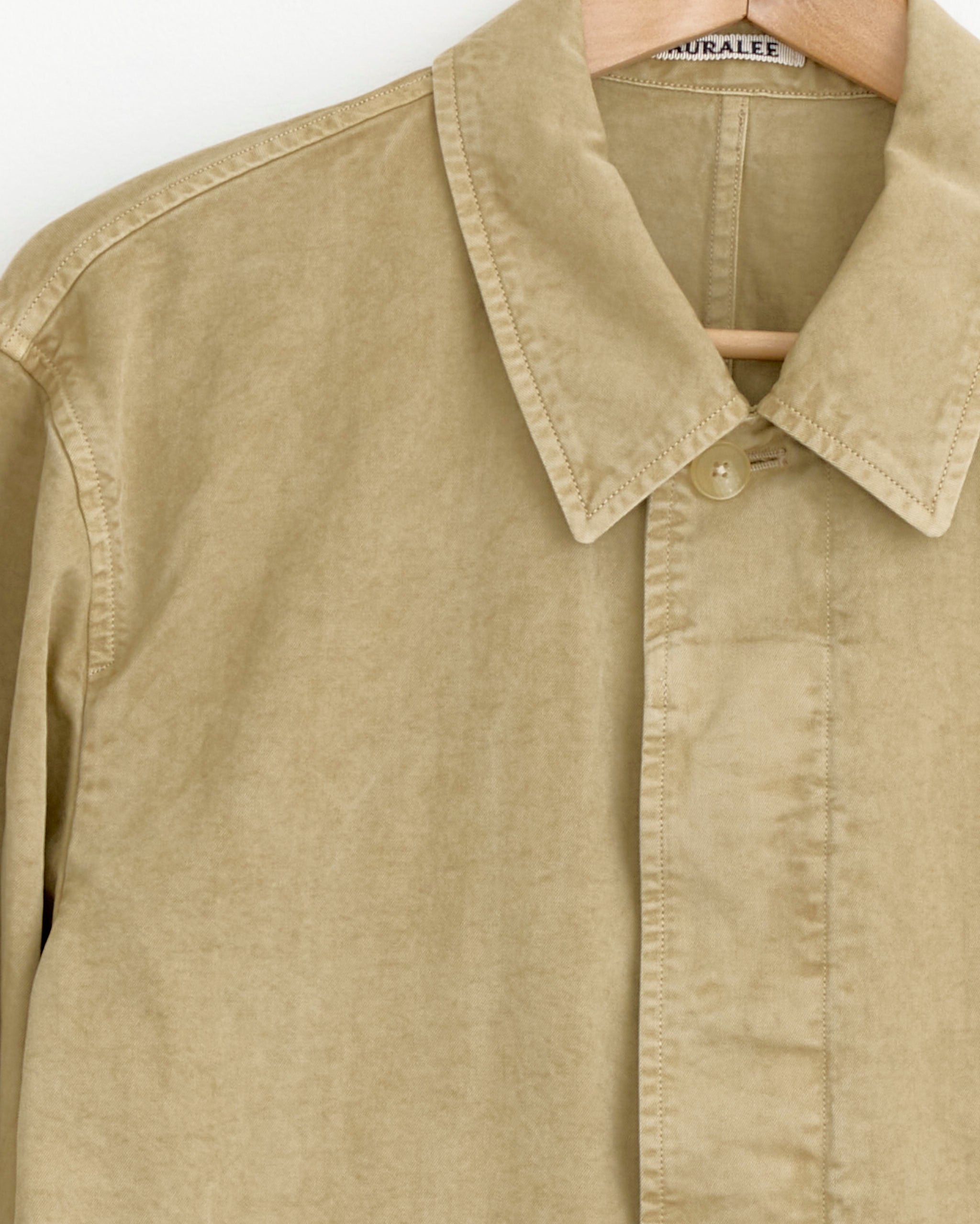 Garment Dyed Light Chino Blouson in Beige