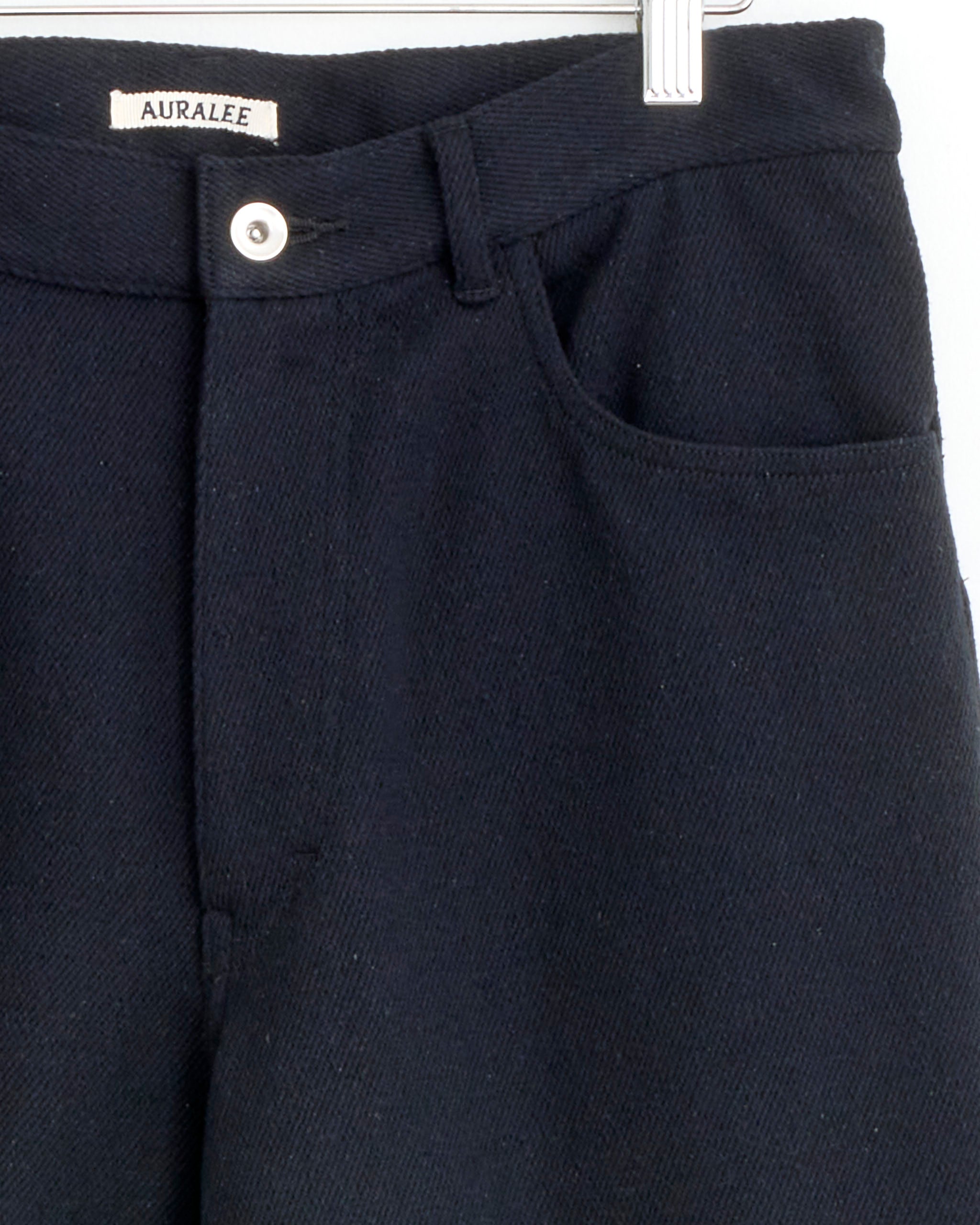 Silk Nep Denim 5 Pocket Pant in Black