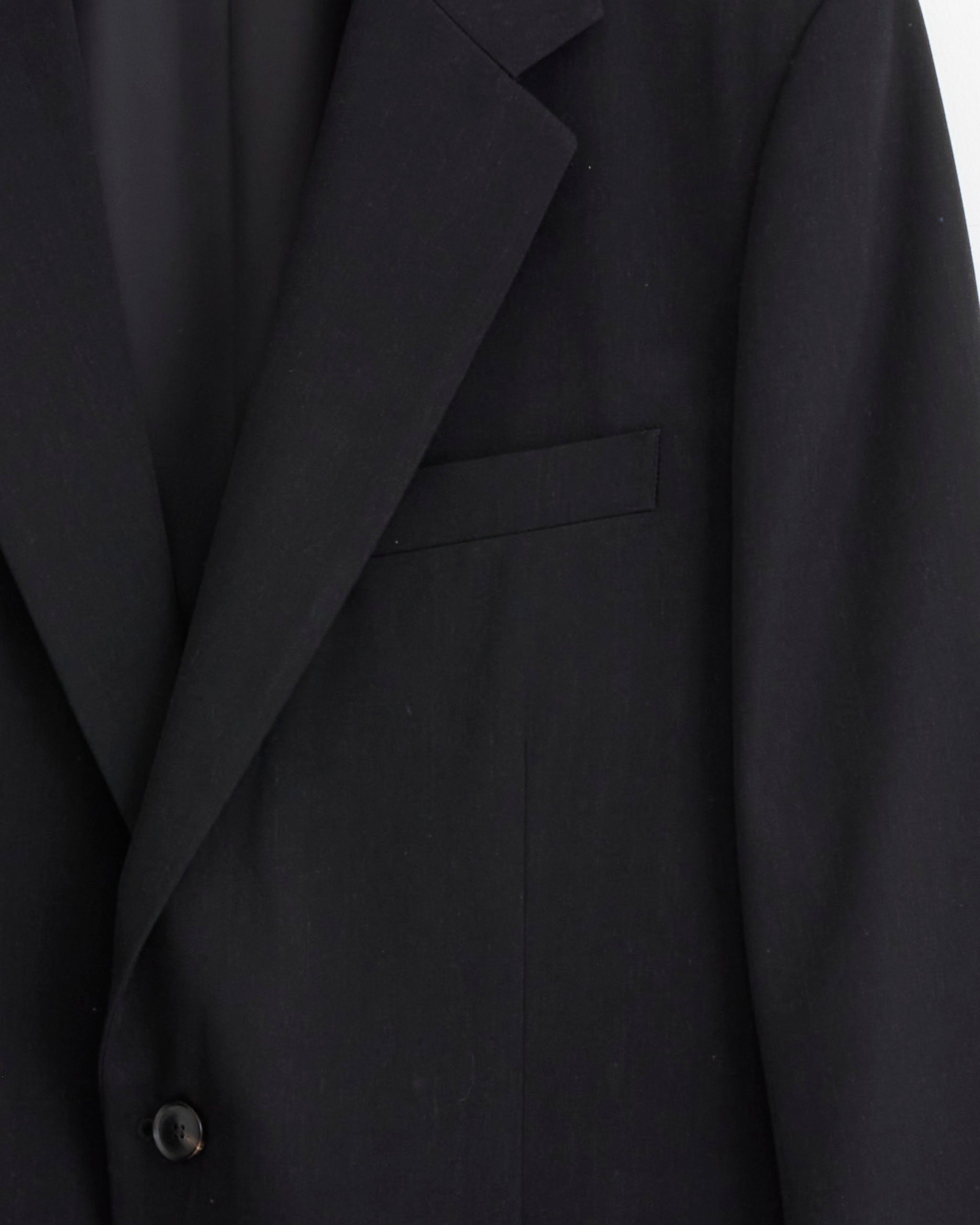 Light Wool Max Gabardine Jacket in Top Black
