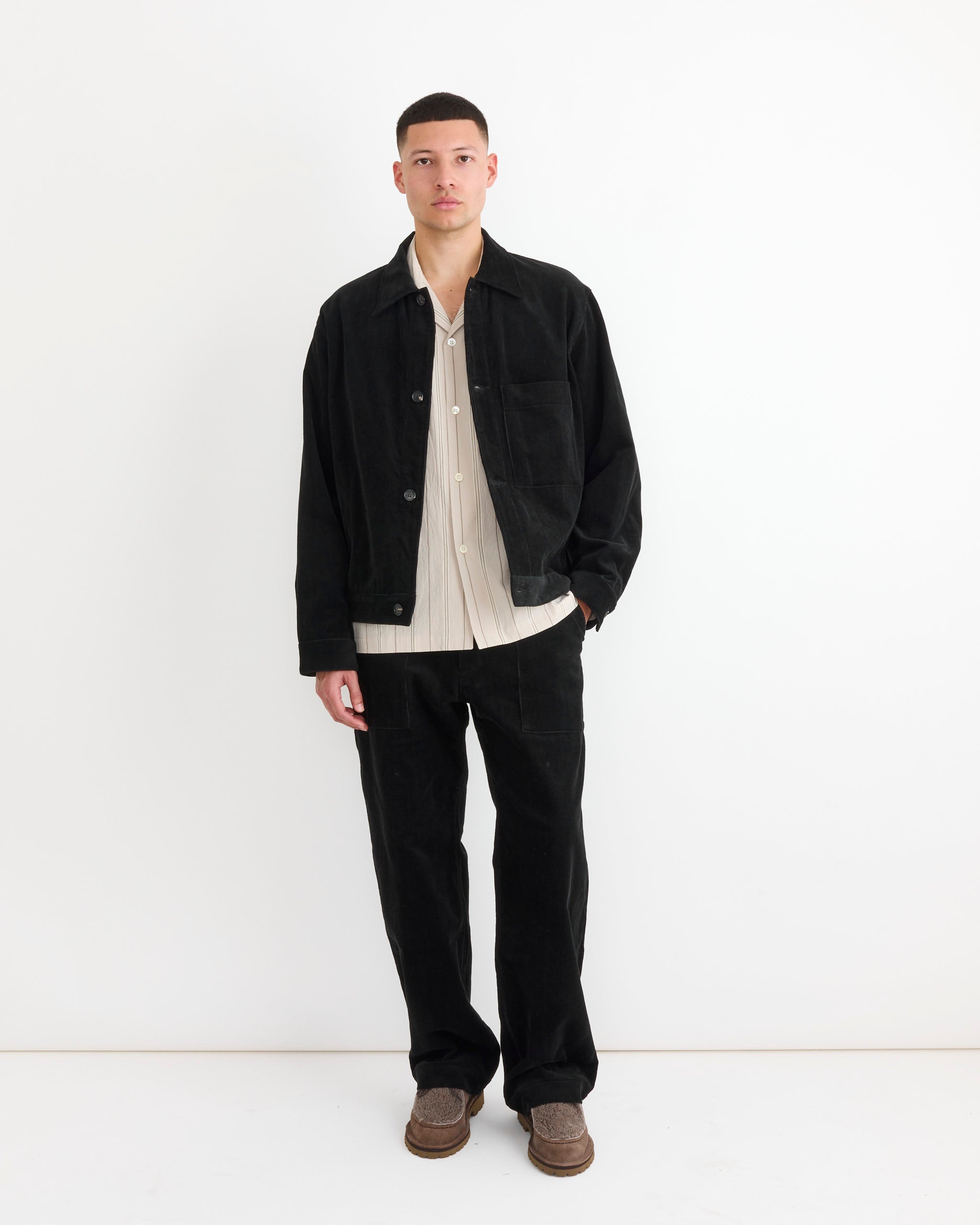 SMOCK Lang Jacket Washed Corduroy Black - Washed Corduroy Black / XL (282740)