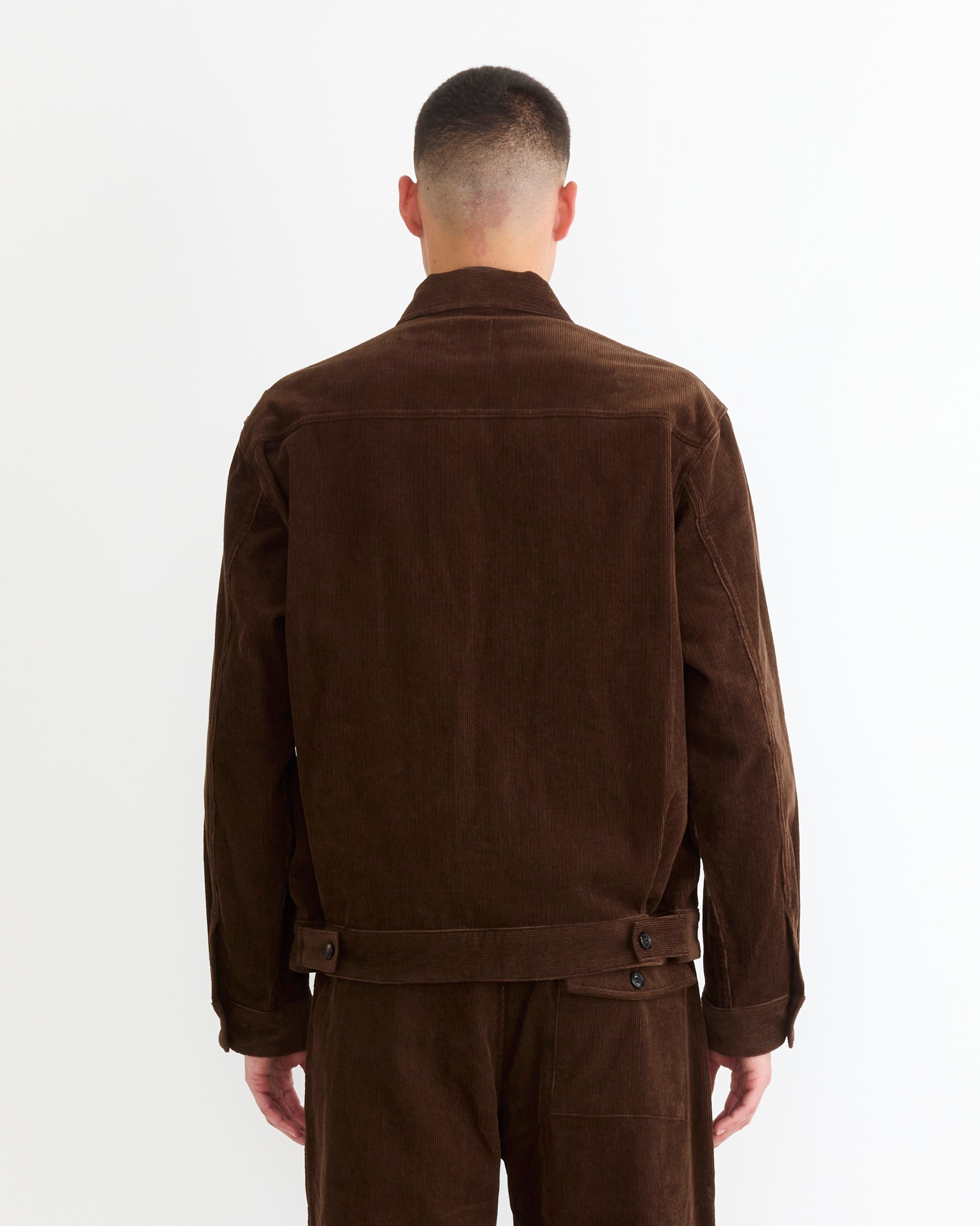 Lang Jacket in Washed Corduroy Brown