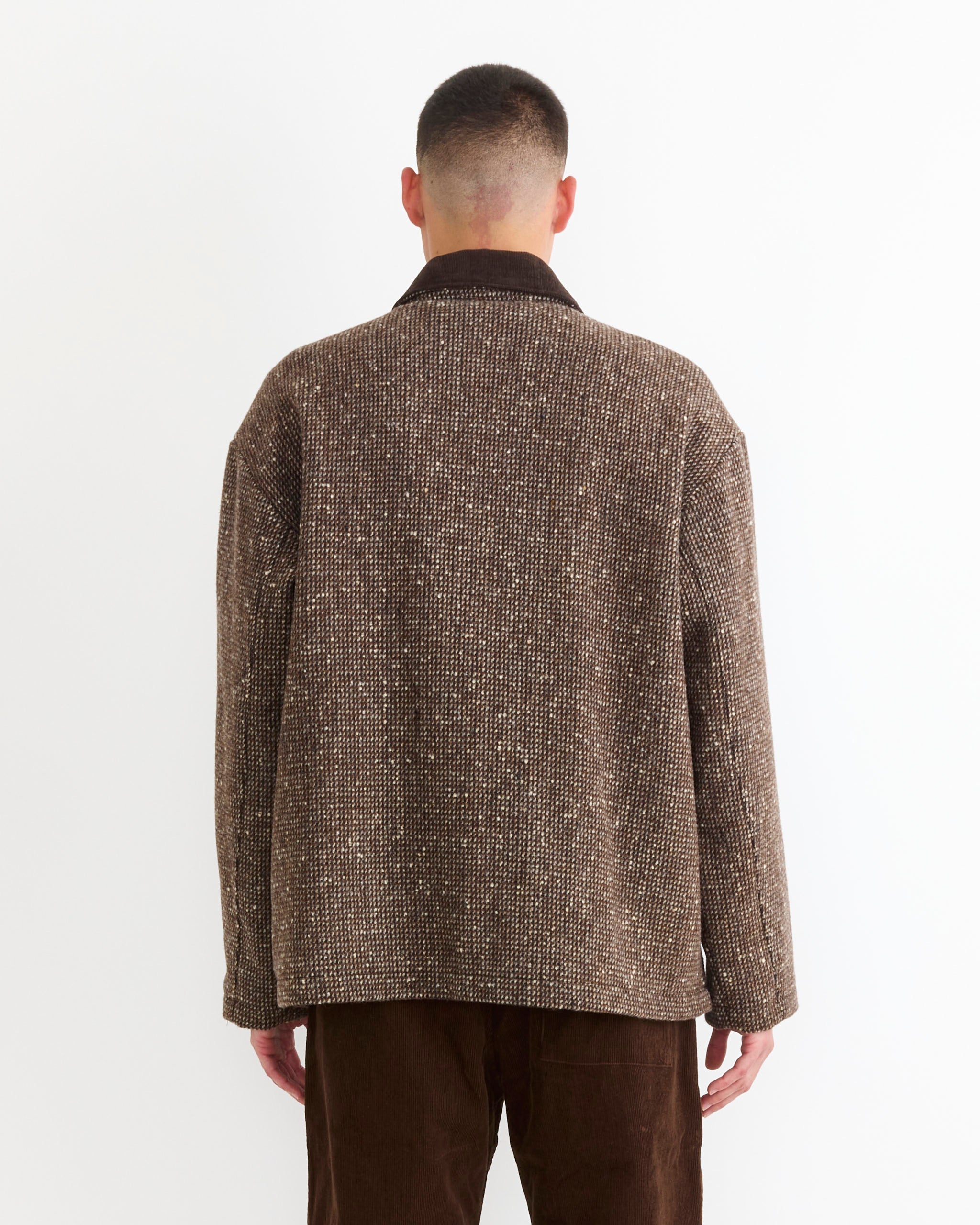 SMOCK Jaco Coat Tweed Wool Brown - Tweed Wool Brown / L (282747)