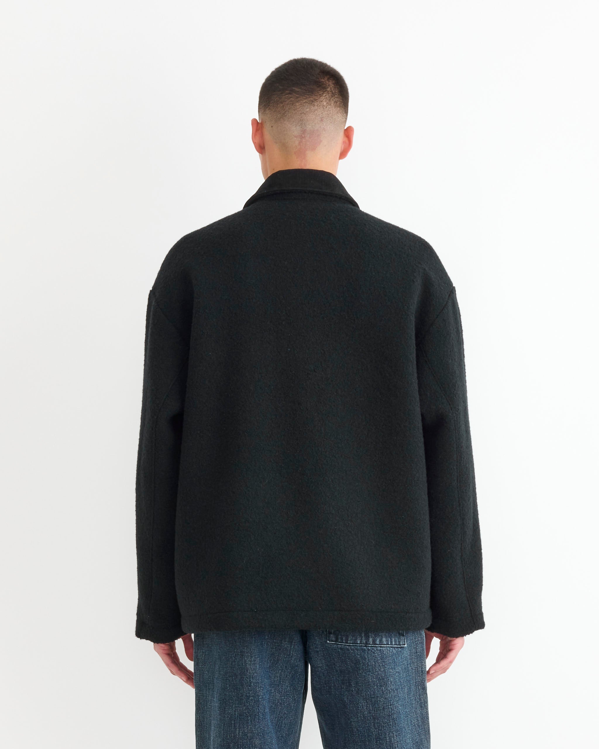 SMOCK Jaco Coat Boiled Wool Black - Boiled Wool Black / XL (282752)