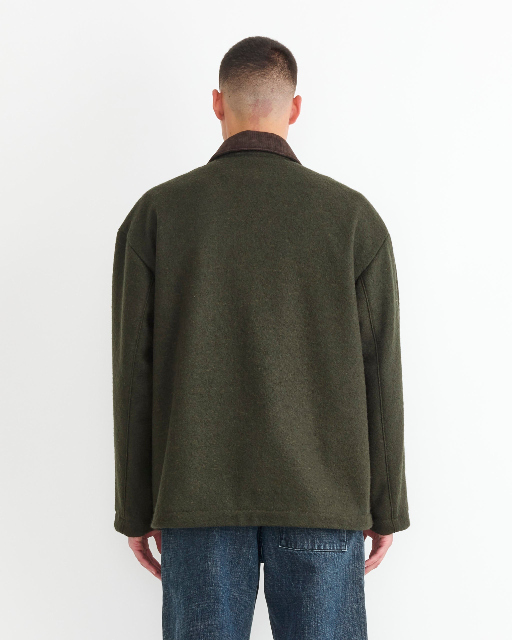 SMOCK Jaco Coat Boiled Wool Green - Boiled Wool Green / XL (282756)