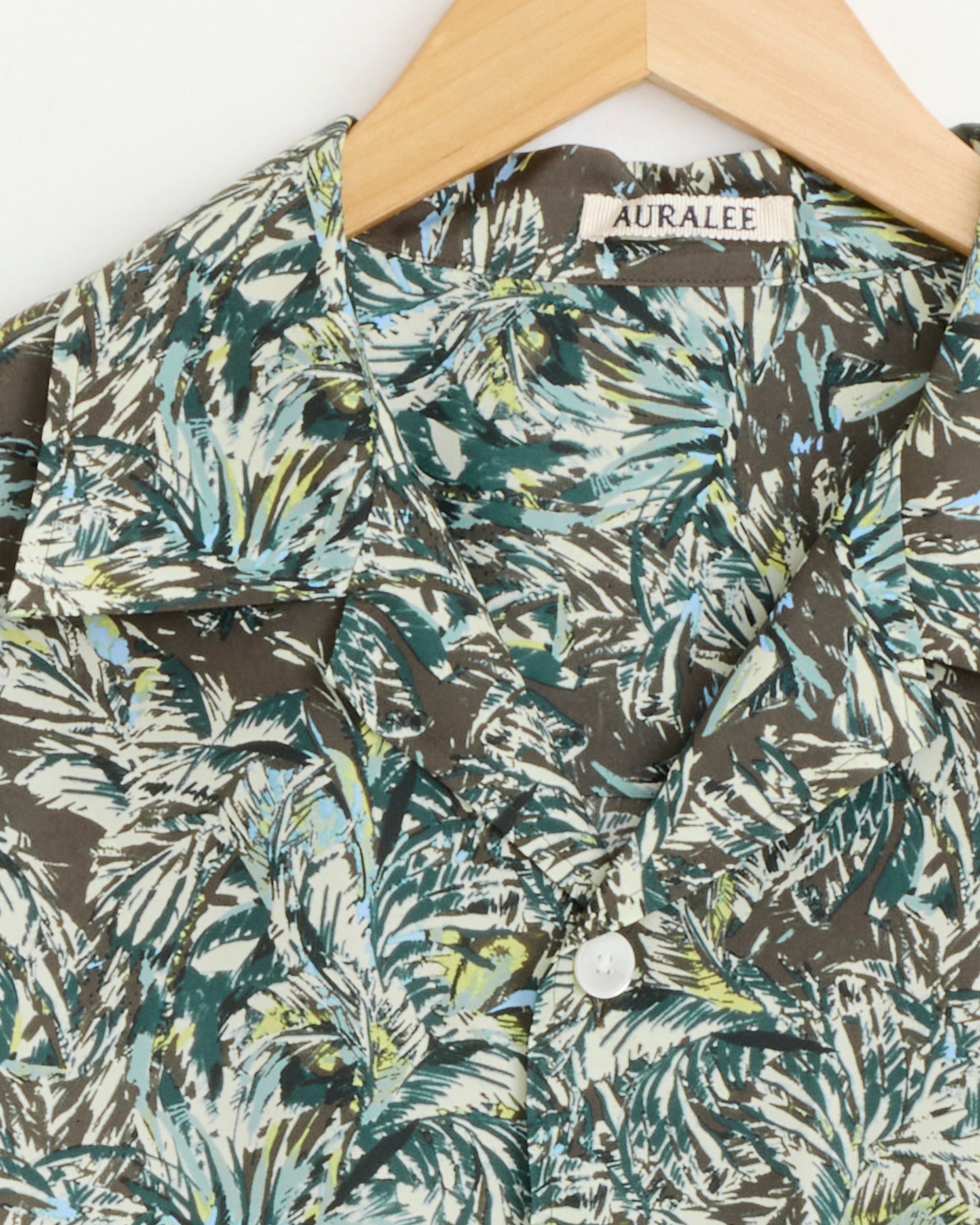 トップス AURALEE 26SS PRINTED AIRY SILK SHIRT Printed Airy Silk Shirt in Dark Brown
