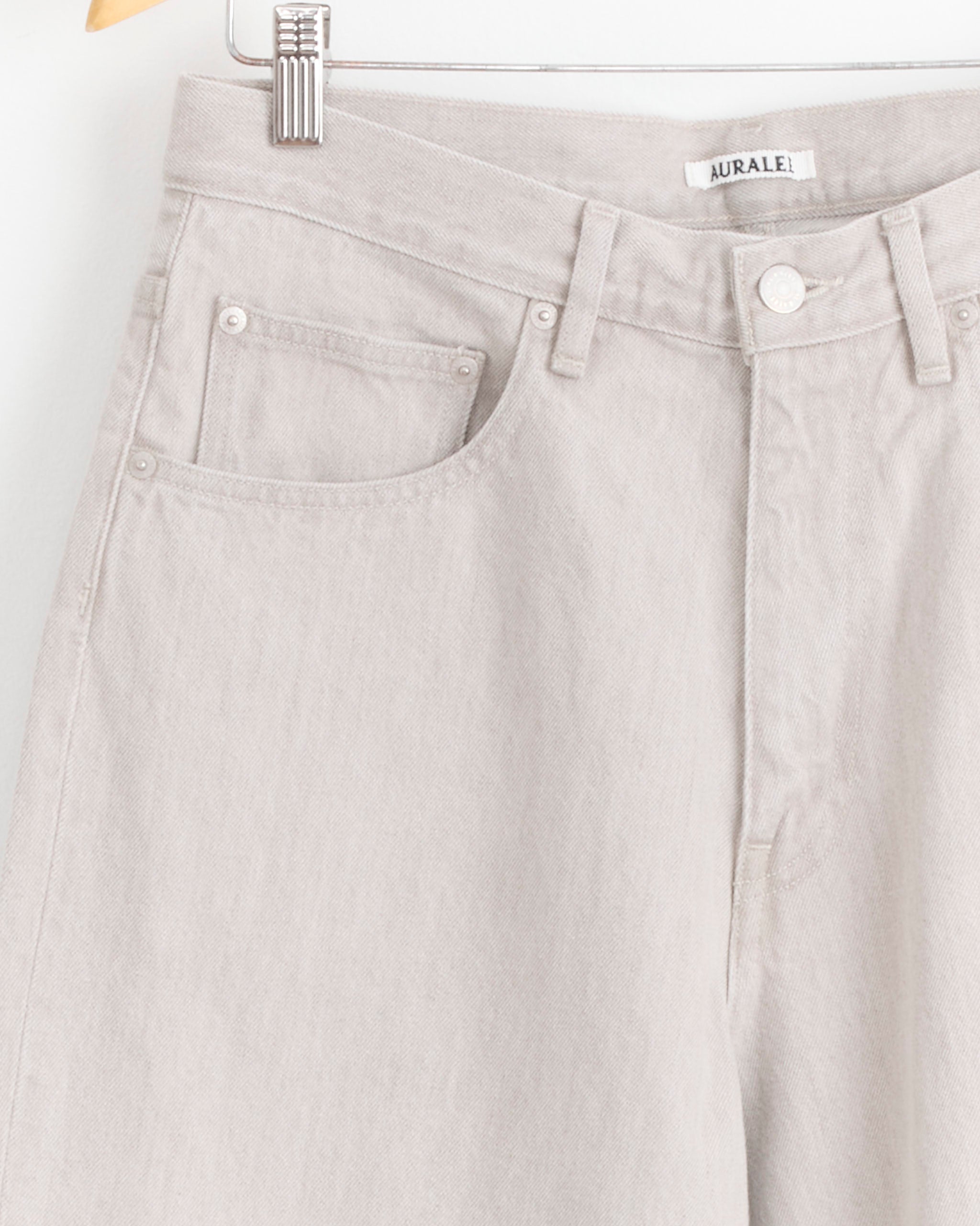 Faded Hard Twist Wide Pant in Light Grey