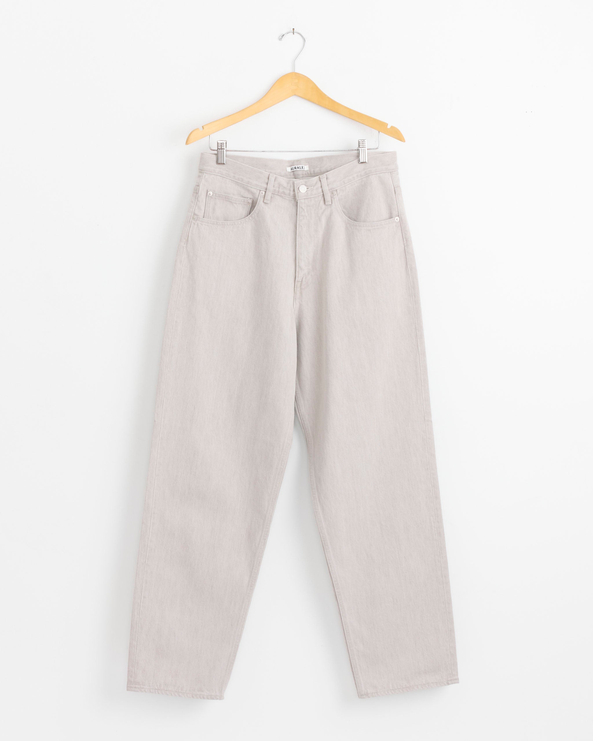 Faded Hard Twist Wide Pant in Light Grey