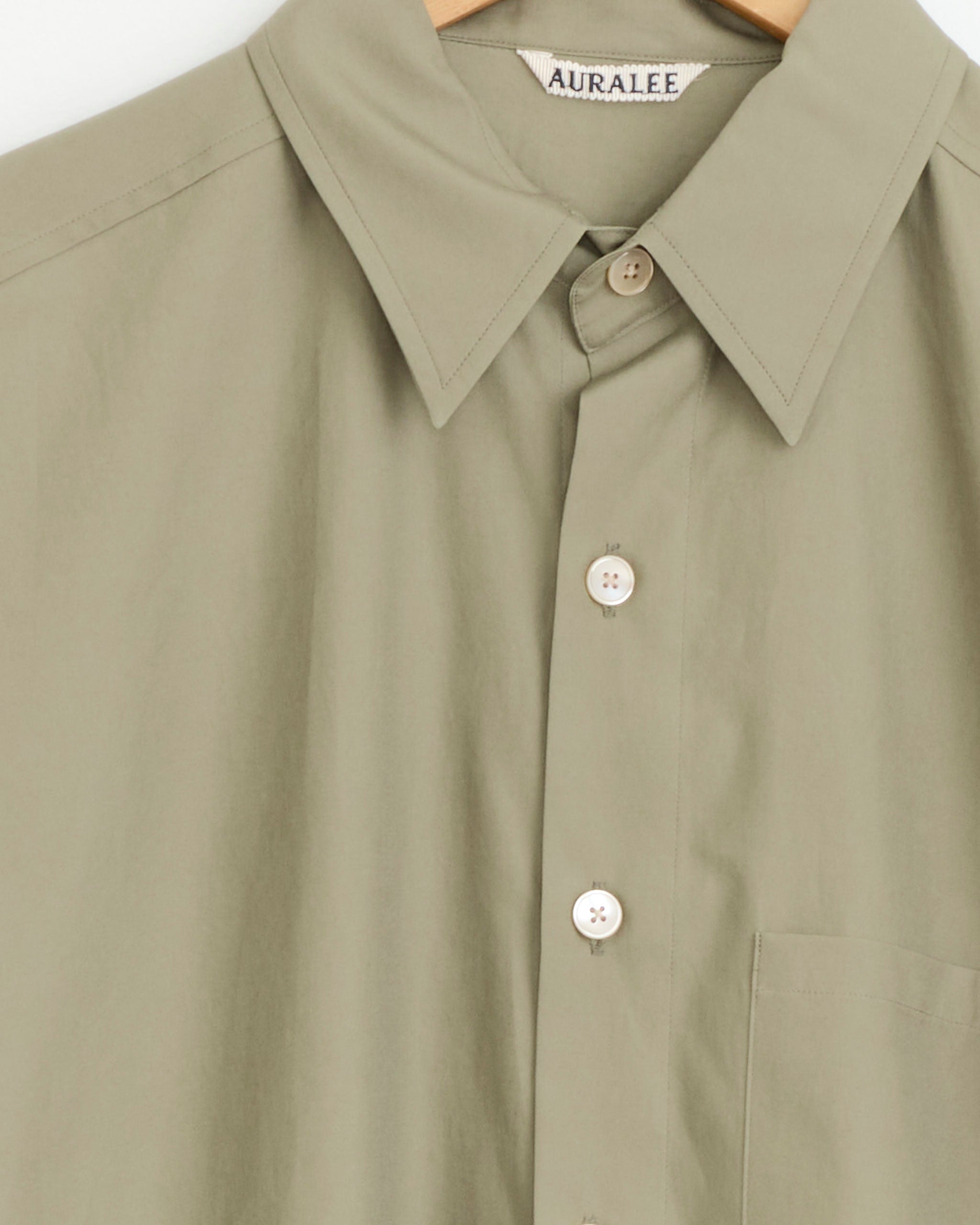 Washed Finx Twill Big Shirt in Olive
