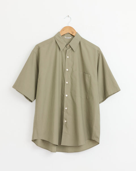 Washed Finx Twill Big Shirt in Olive