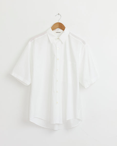 Washed Finx Twill Big Shirt in White