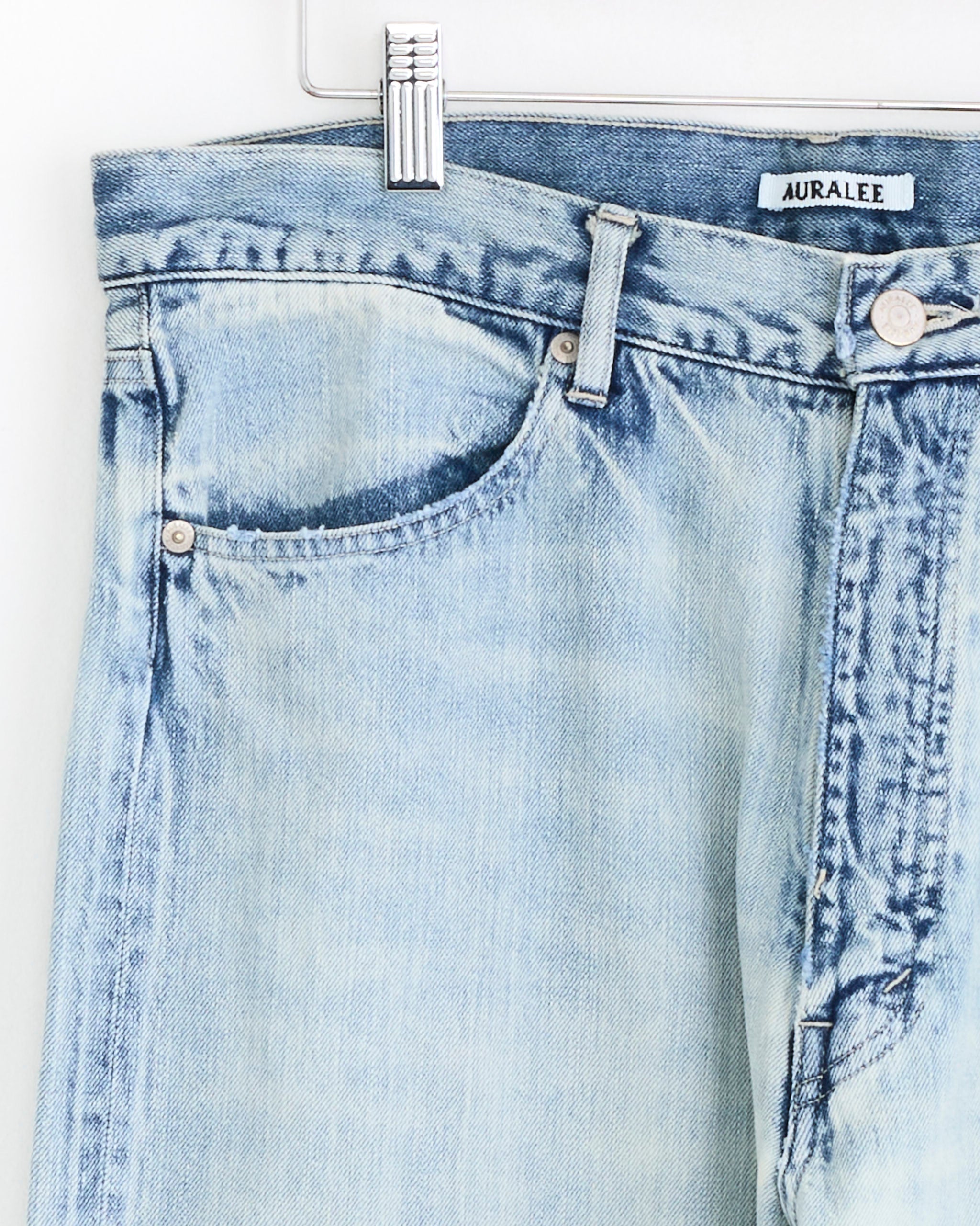 Faded Selvedge Denim Pant in Light Indigo