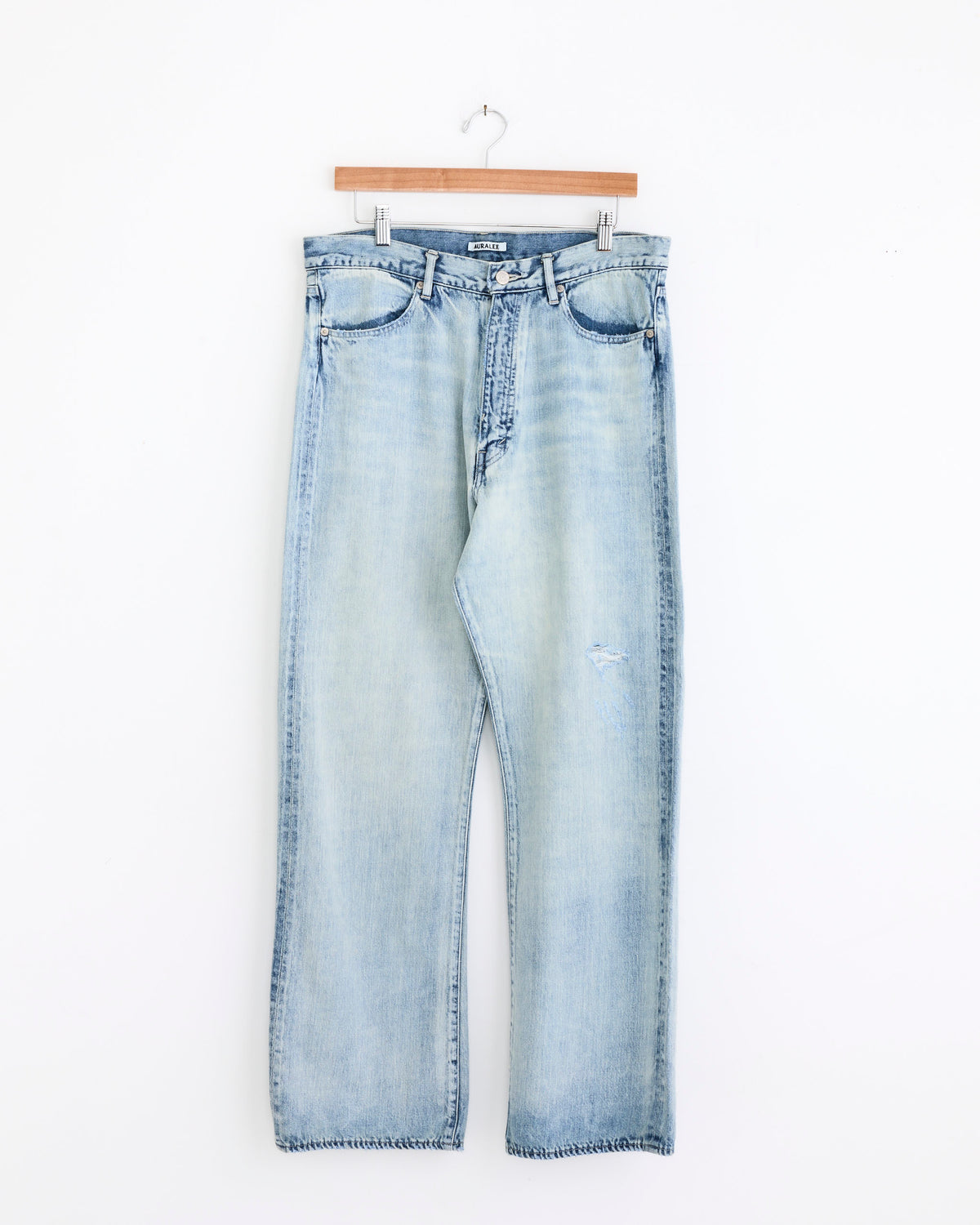 Faded Selvedge Denim Pant in Light Indigo