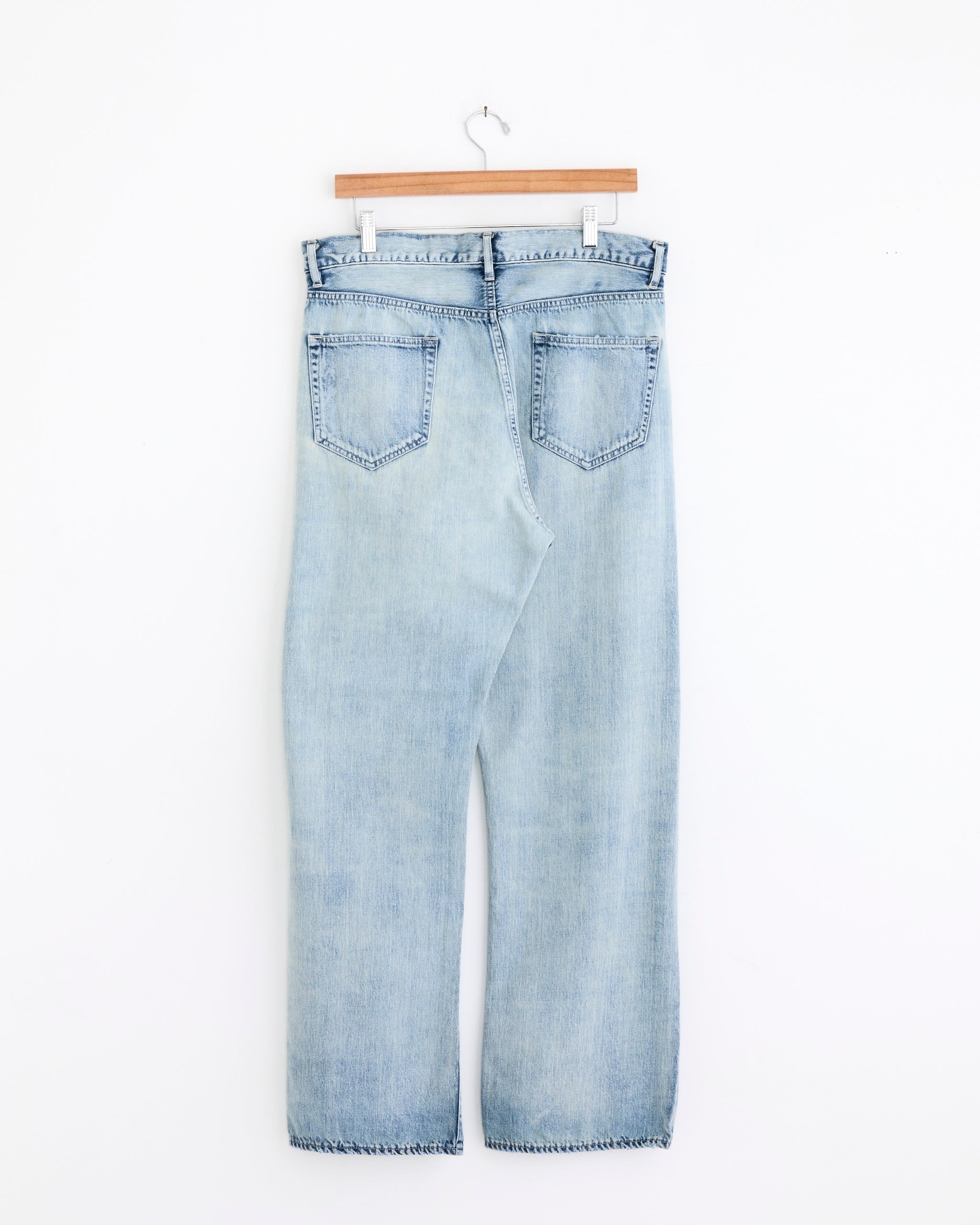 Faded Selvedge Denim Pant in Light Indigo