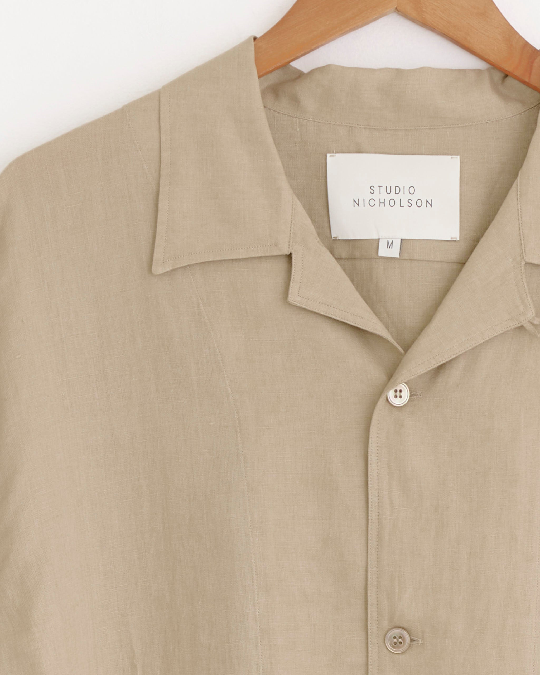 Studio Nicholson Oryn S/S Shirt - Sand / M (283088)