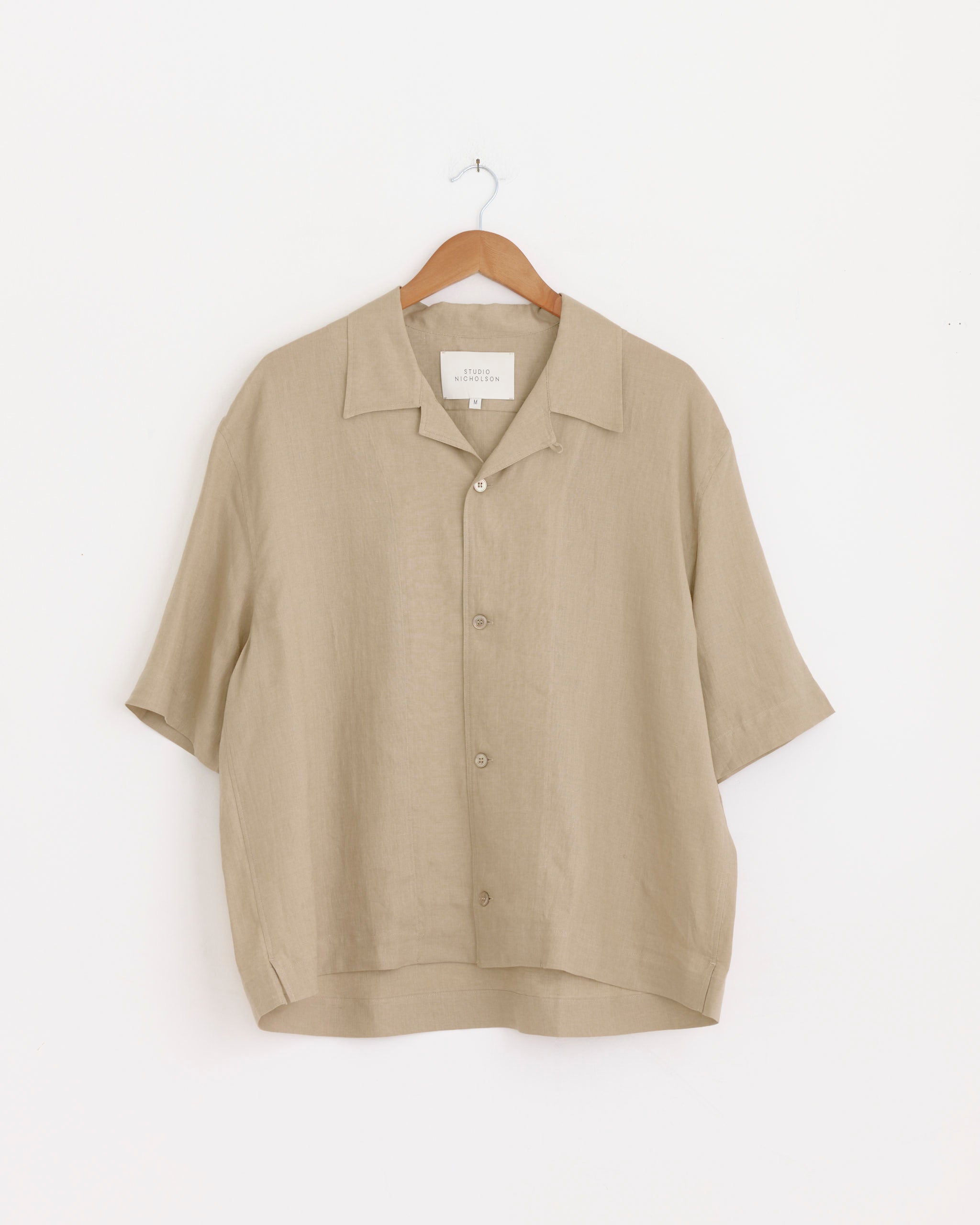 Studio Nicholson Oryn S/S Shirt - Sand / M (283088)