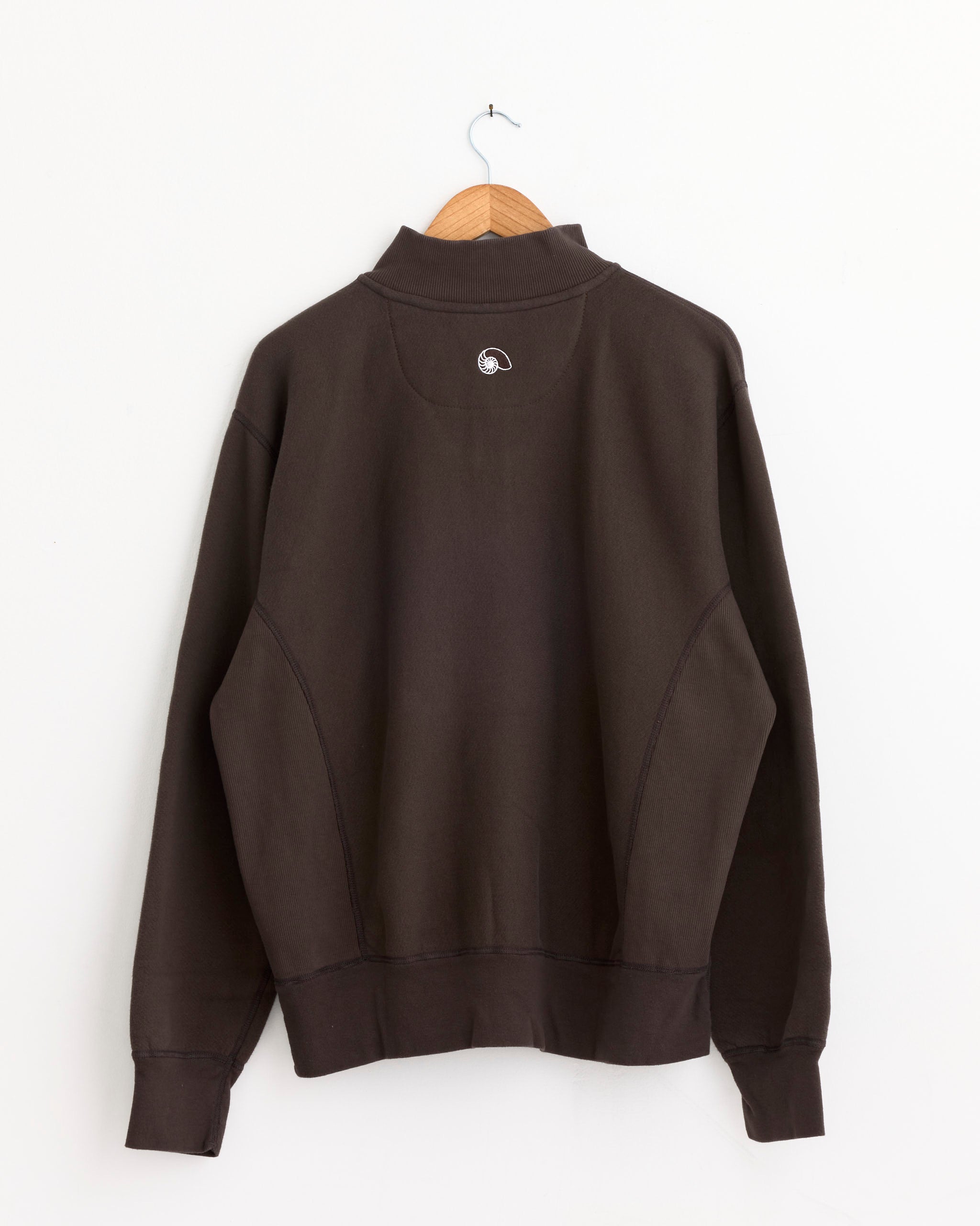Aaron Levine Half Zip Sweatshirt Brown - Brown / L (283592)