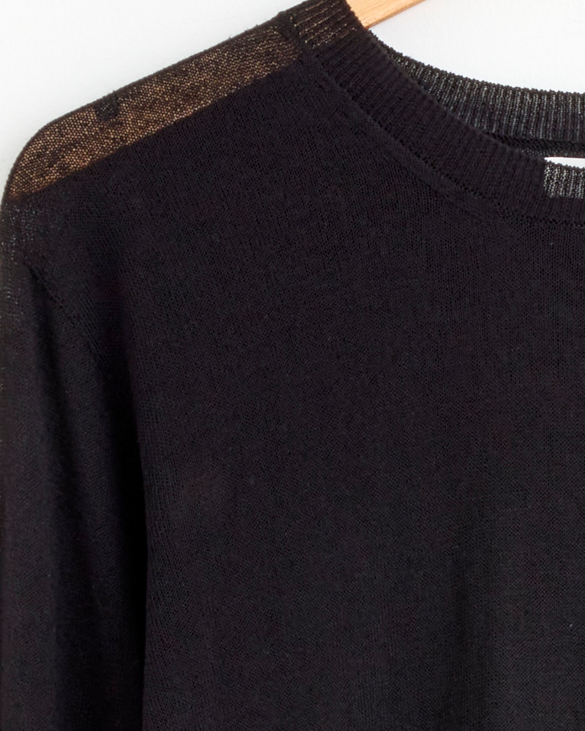 Mijeong Park Semi Sheer Knit Top, Black - Black / S (283920)