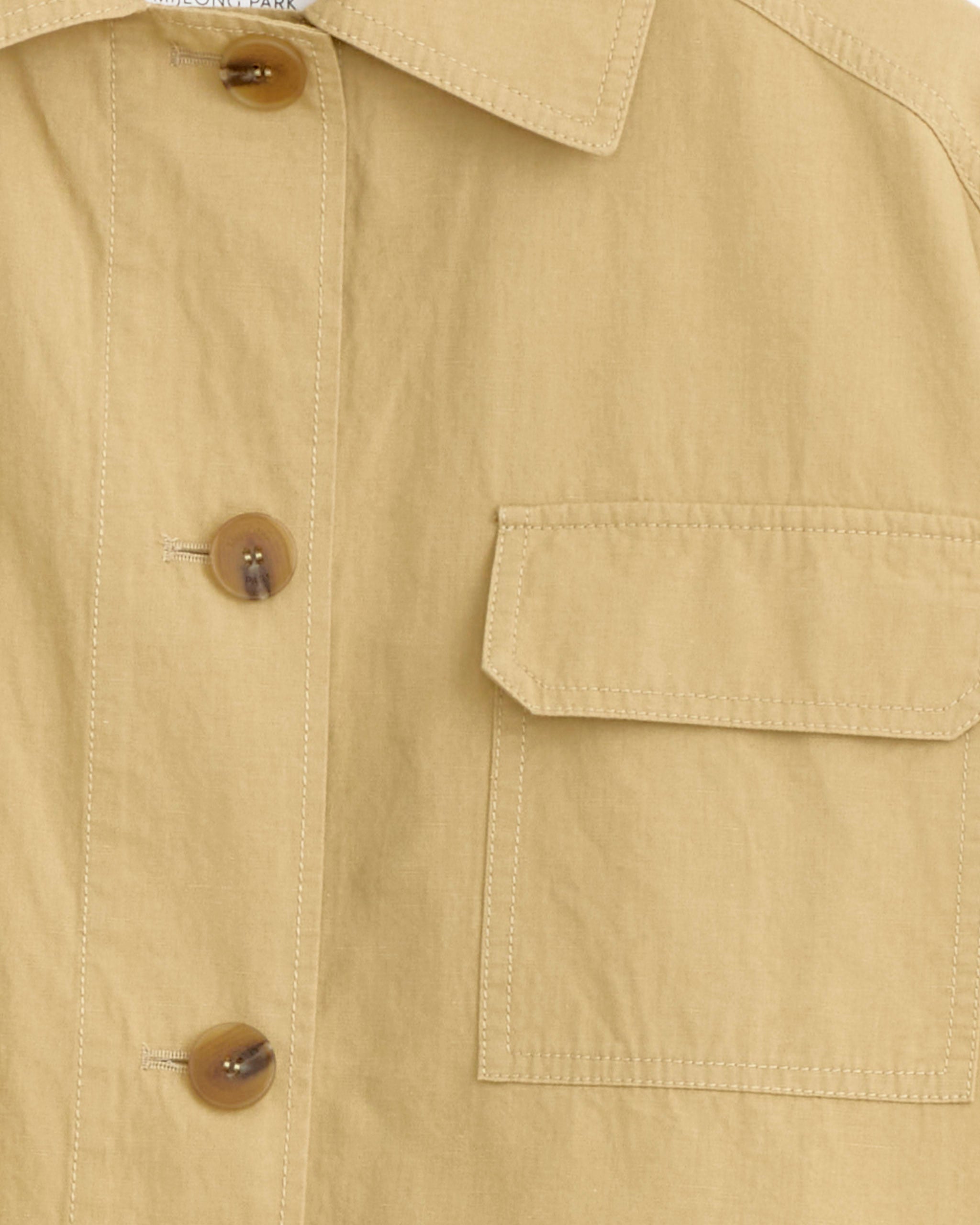 Mijeong Park Linen Blend Work Jacket - Beige / S (283936)