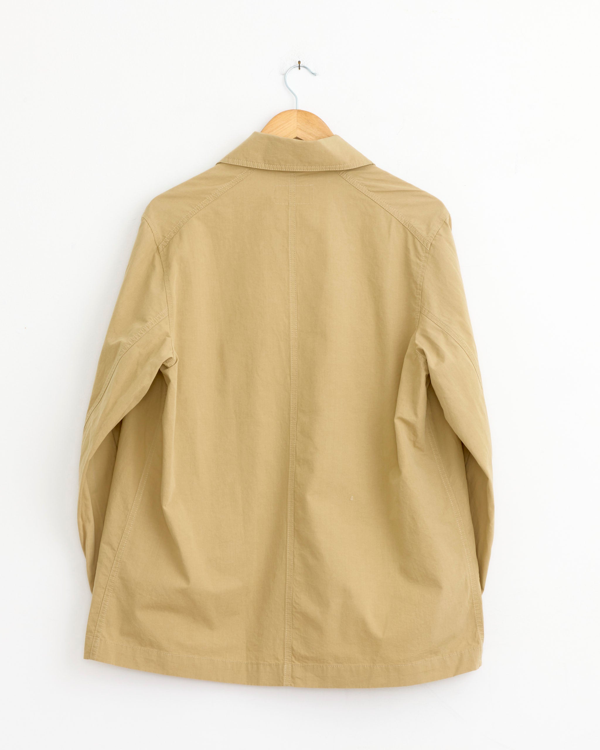 Linen Blend Work Jacket in Beige